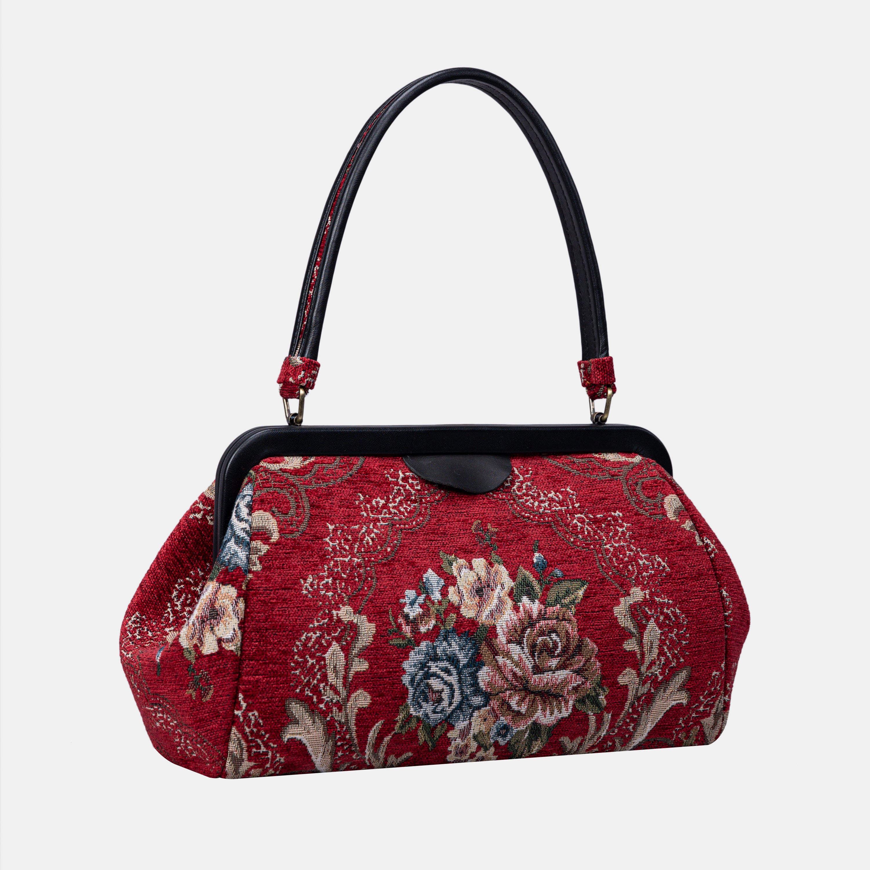 Floral Red Shoulder Bag of America Front side