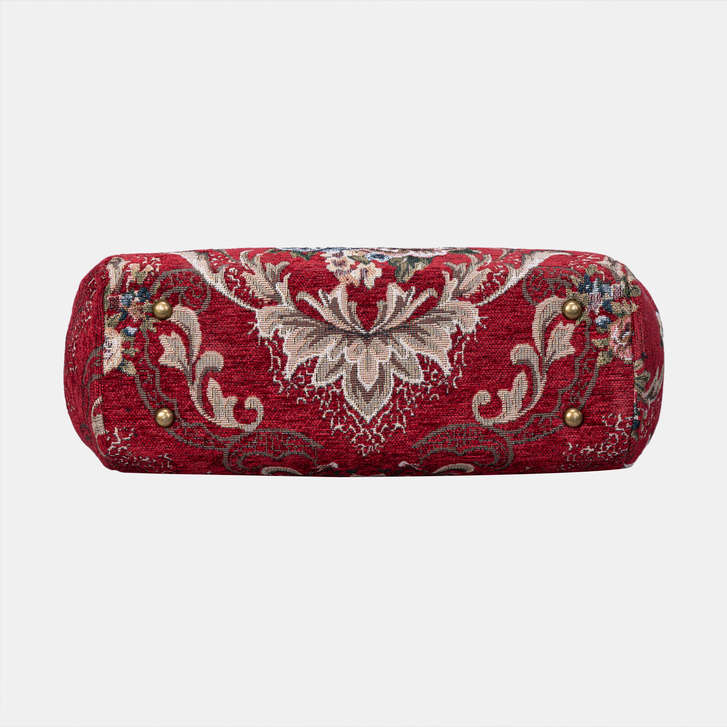 Floral Red Shoulder Bag of America bottom