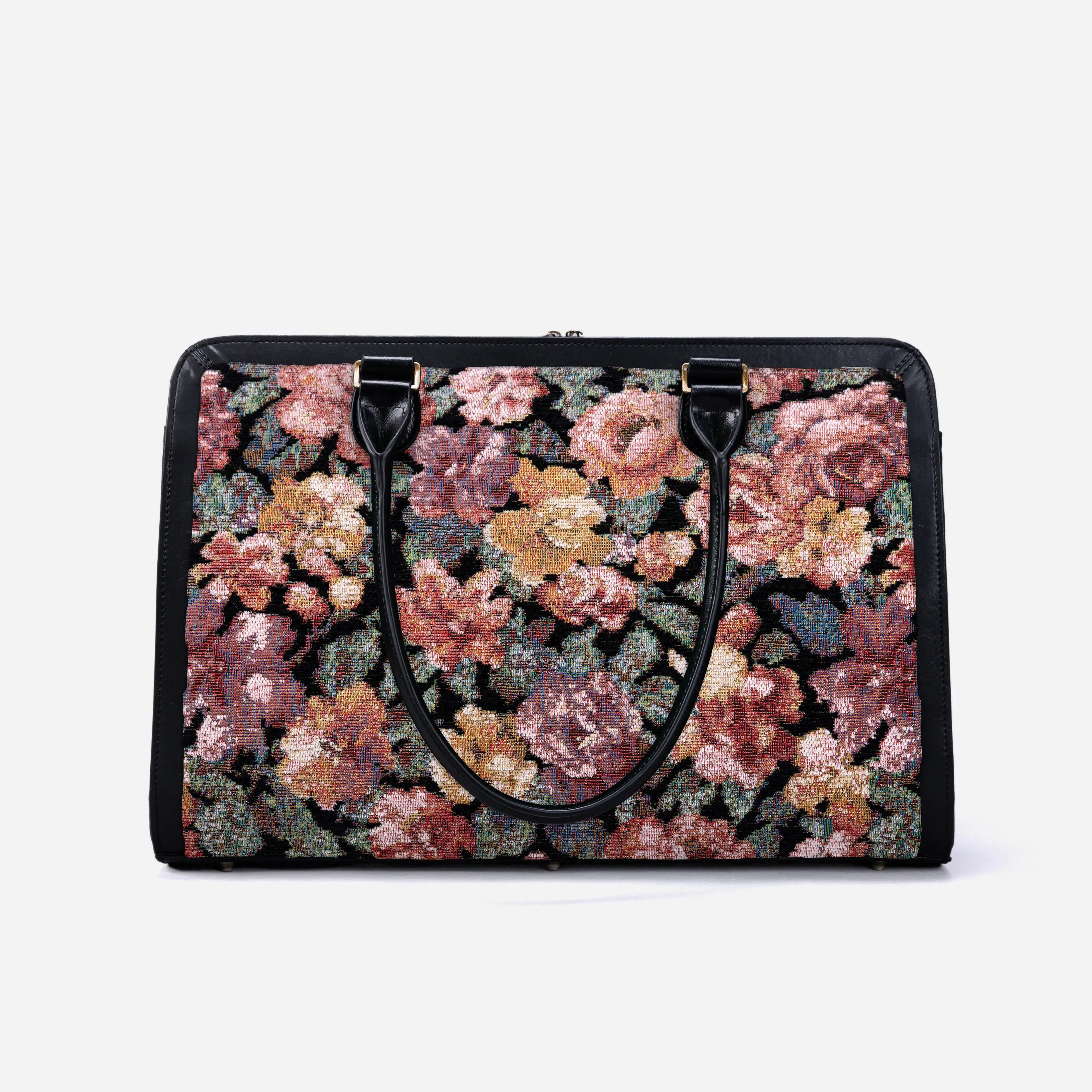 Floral Rose Business Tote of America back