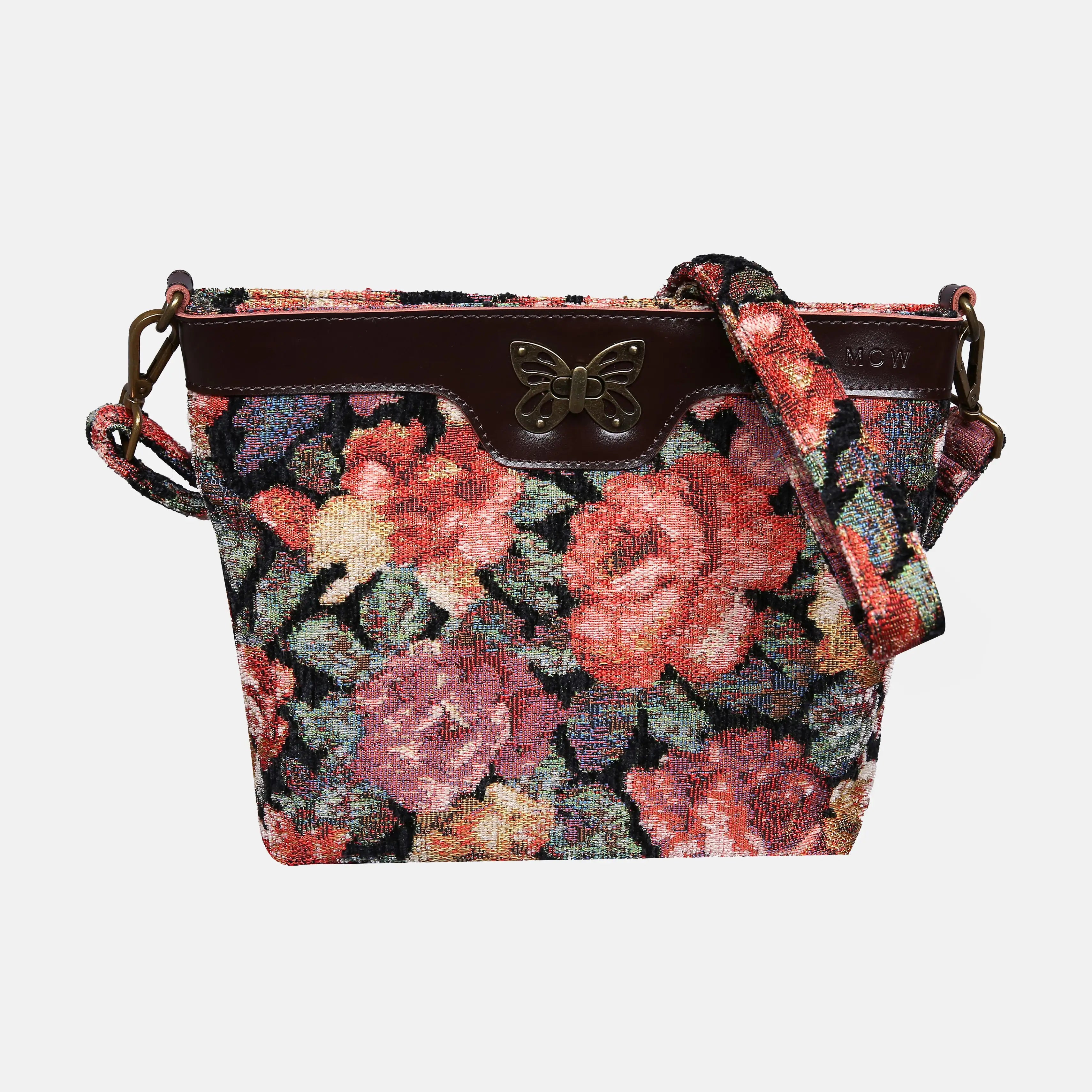 Floral Rose Carpet Crossbody Bag carpet bag MCW Handmade of America main