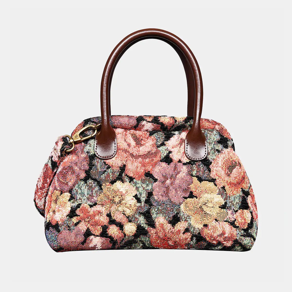 Floral Rose Carpet Satchel carpet bag MCW Handmade of America main