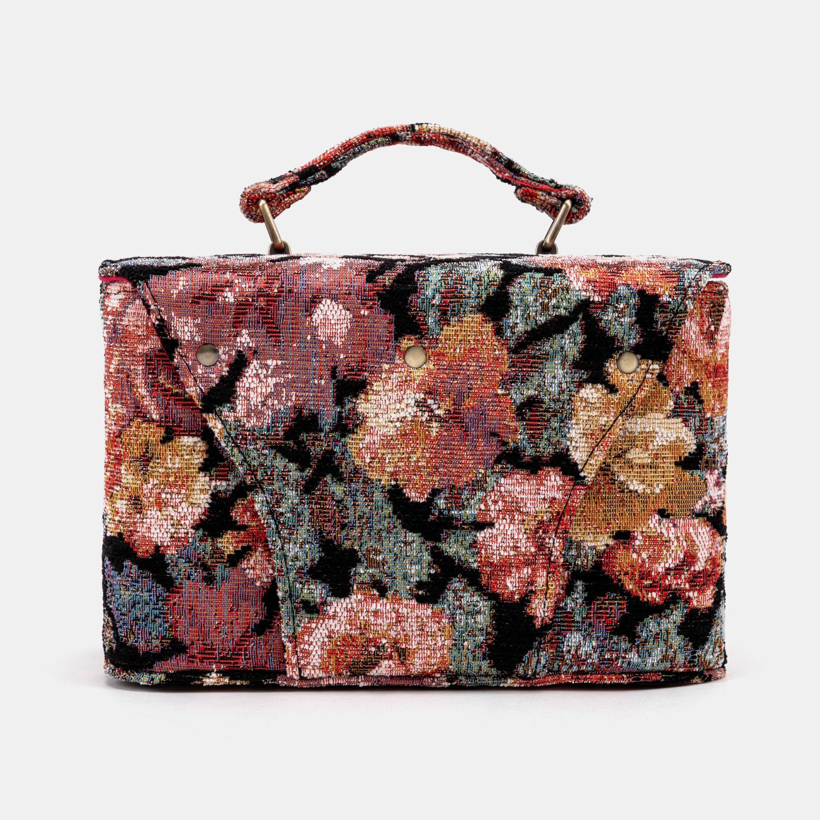 Floral Rose Clara Medium Train Case Purse of America back