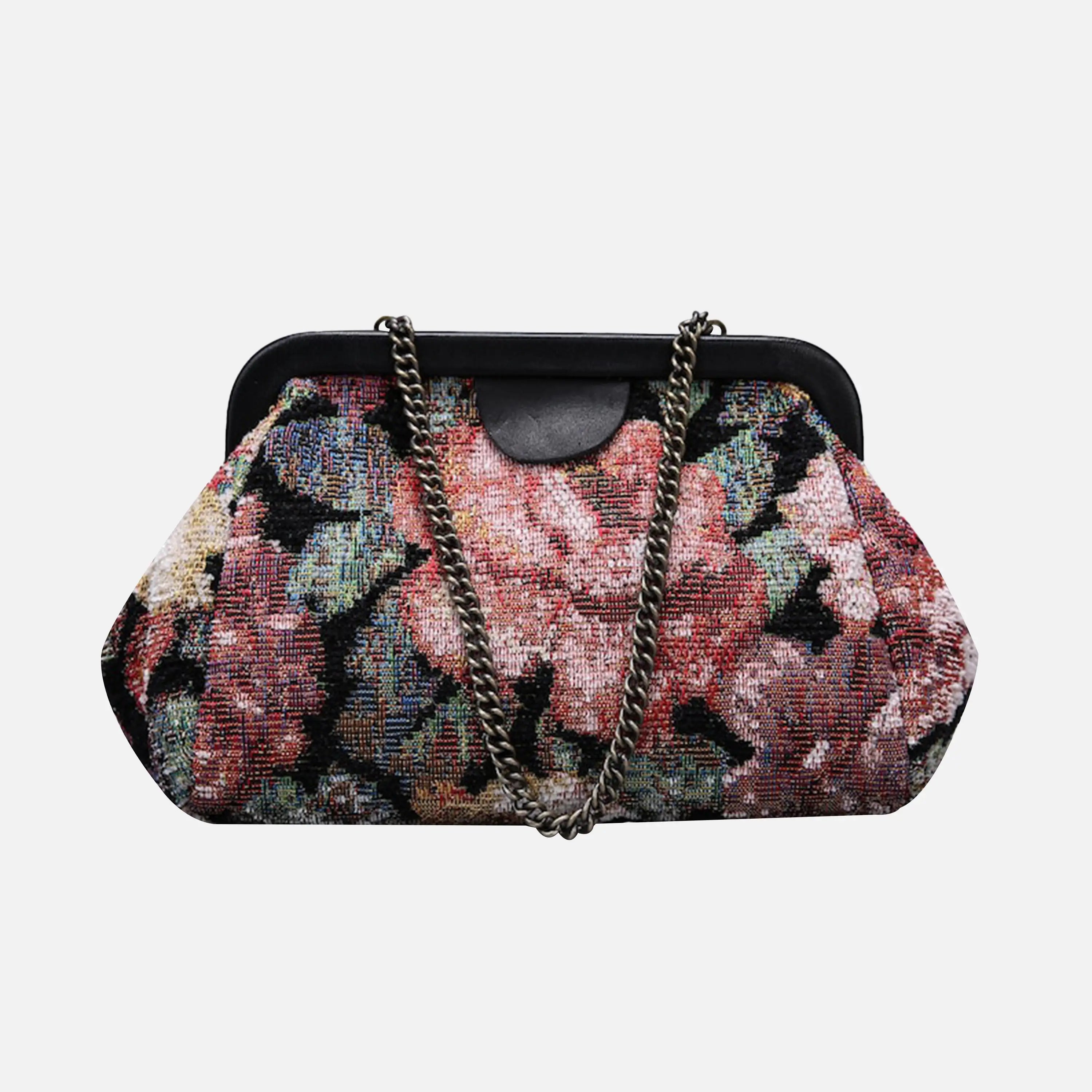 Floral Rose Evening Bag Clutch carpet bag of America main