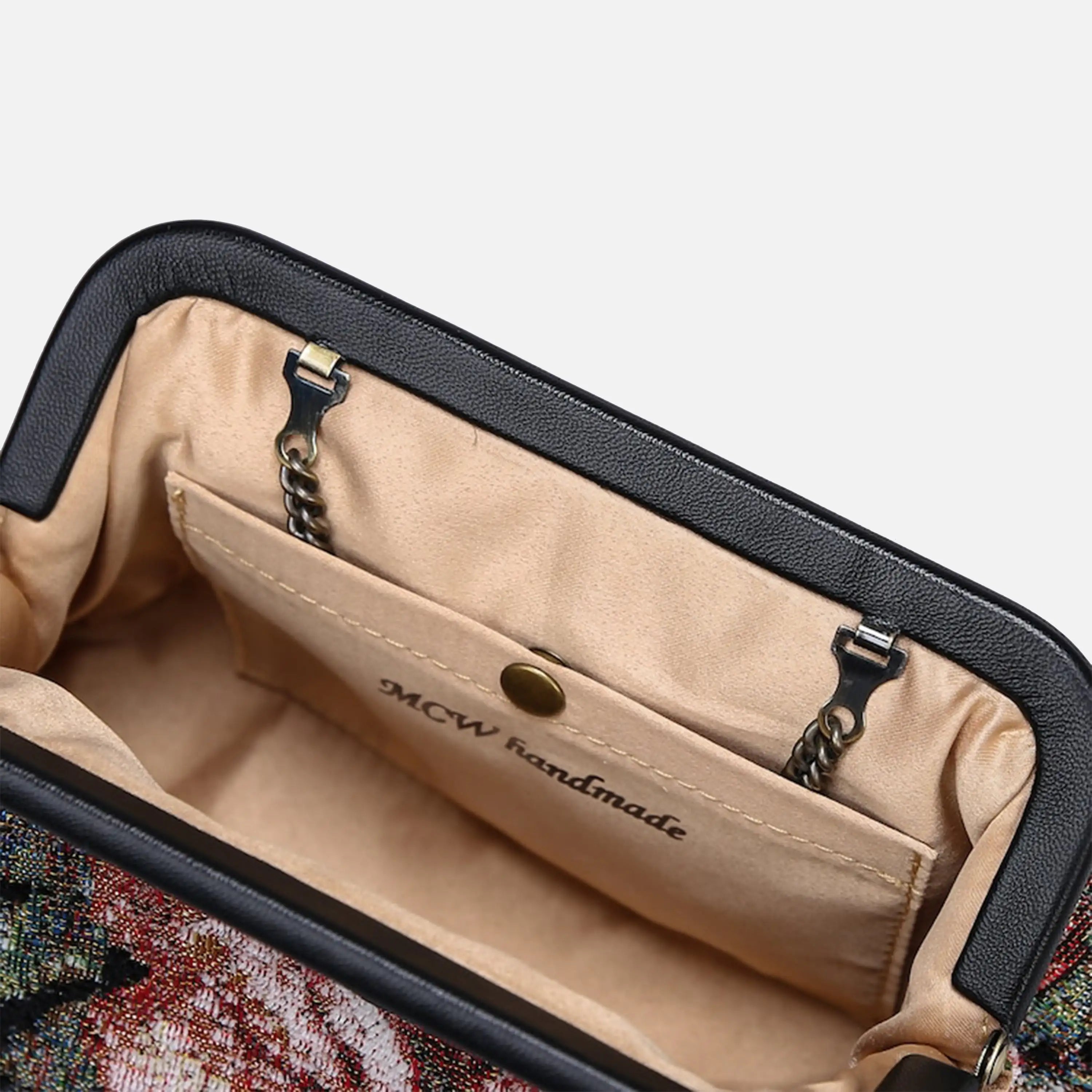 Floral Rose Evening Bag Clutch carpet bag of America detail
