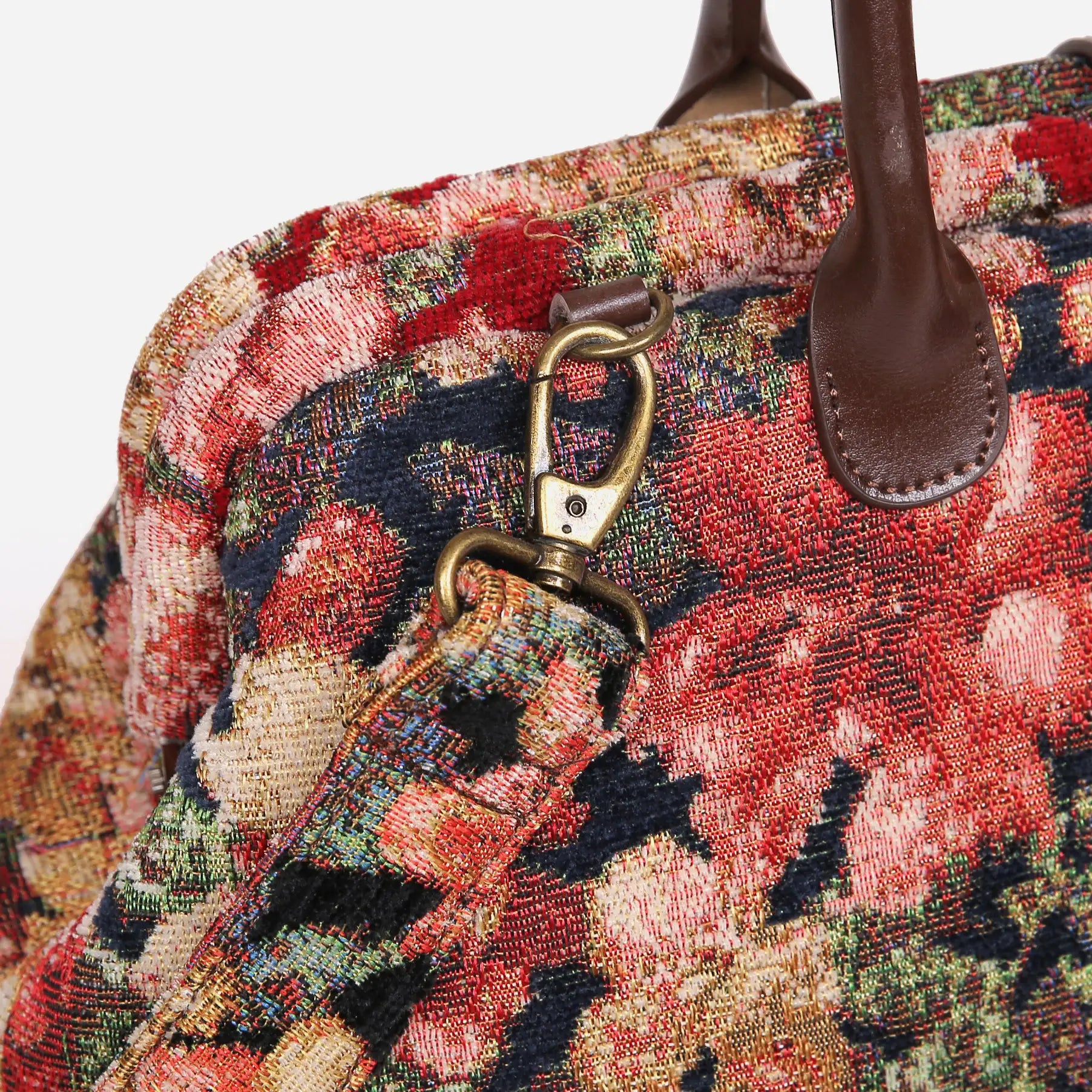 Floral Rose Mary Poppins Weekender Carpet Bag of America clasp