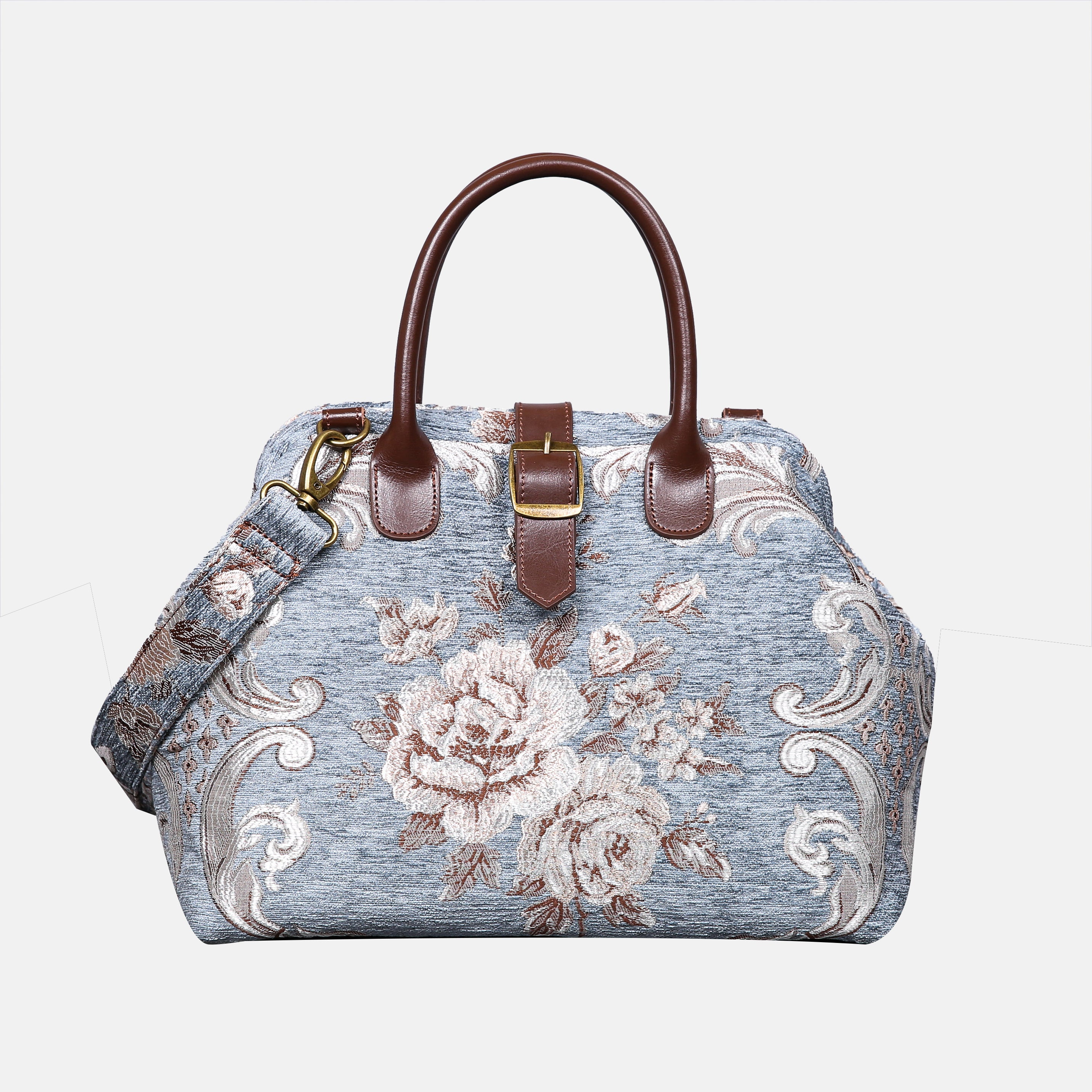 Floral Windy Blue Carpet Handbag Purse carpet bag MCW Handmade main
