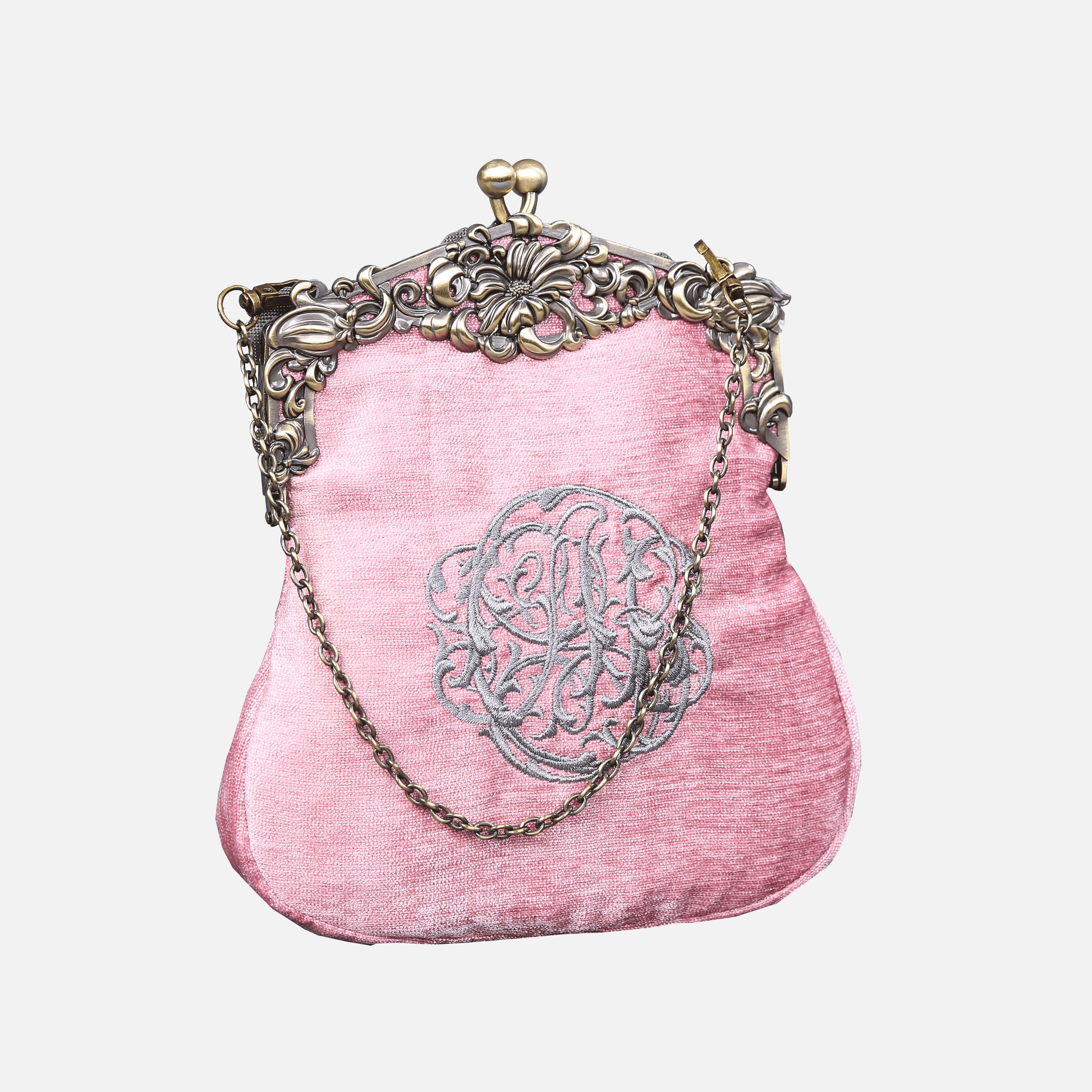 French Swirl Chatelaine Purses carpet bag of America large