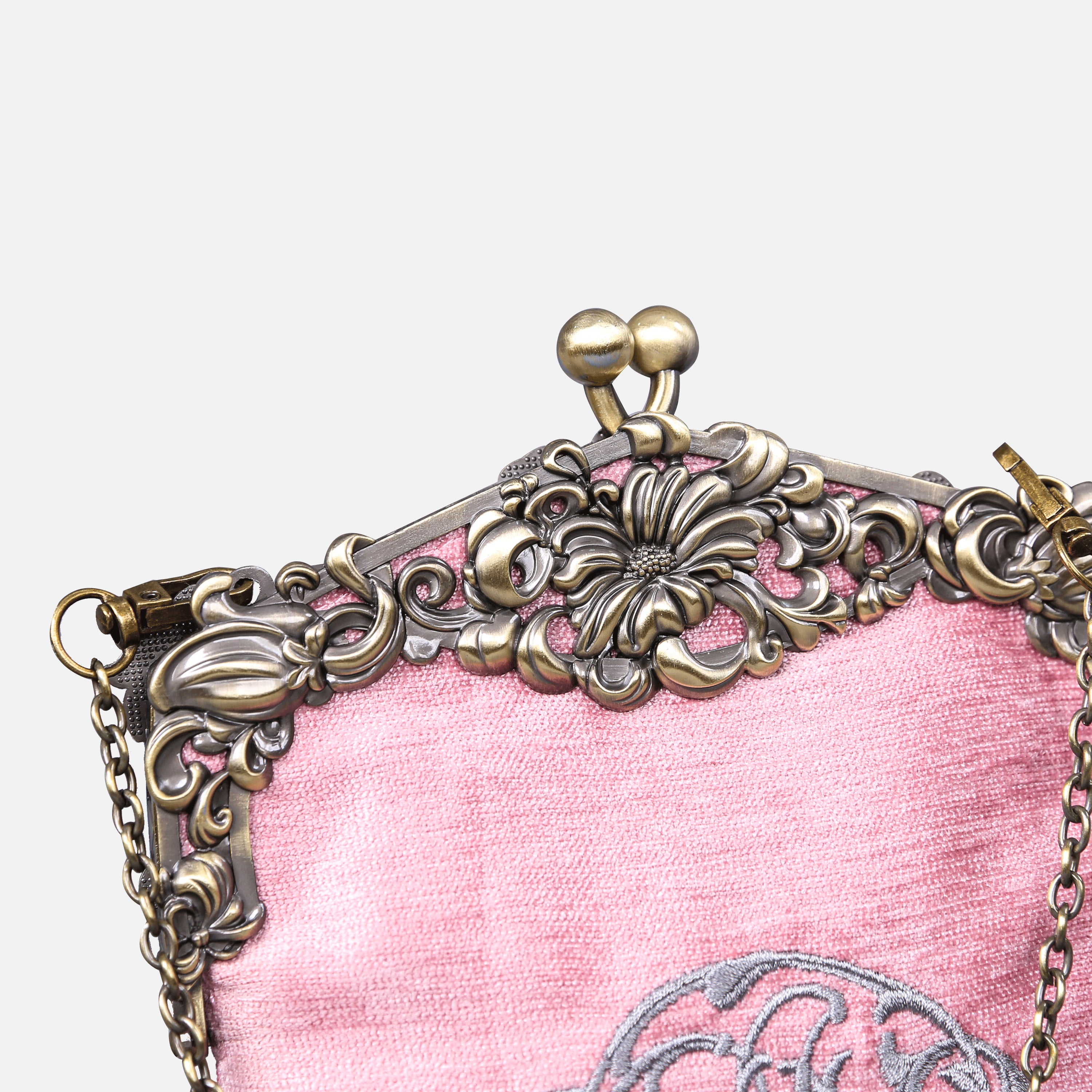 French Swirl Chatelaine Purses carpet bag of America kiss lock