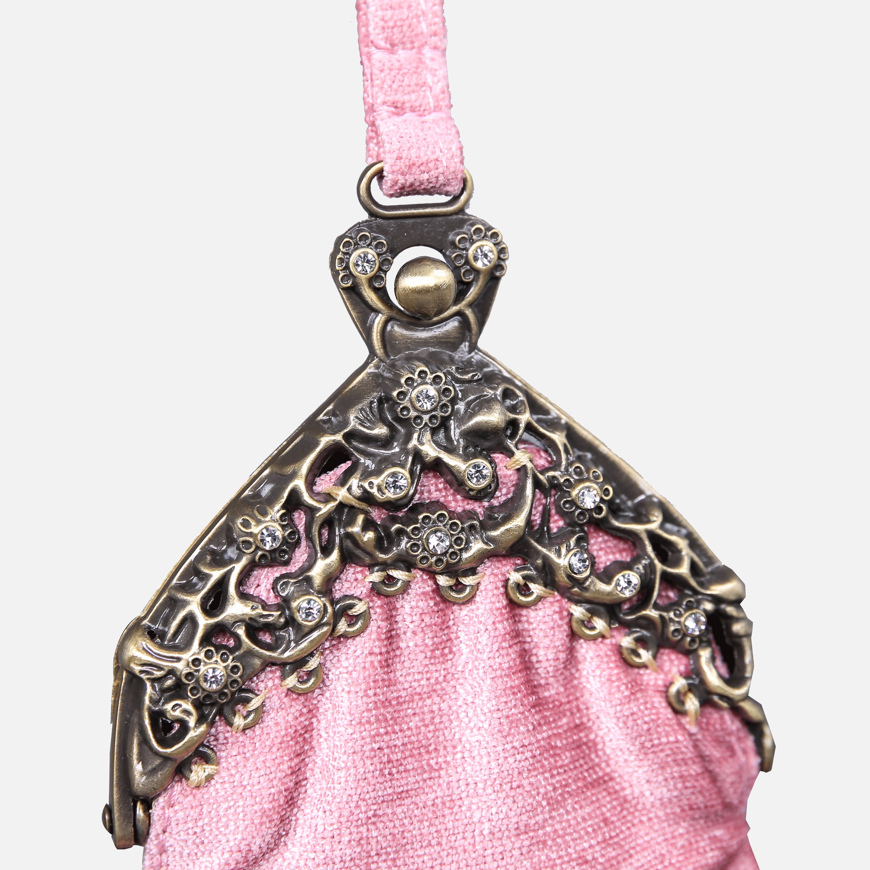 French Swirl Chatelaine Purses carpet bag of America frame