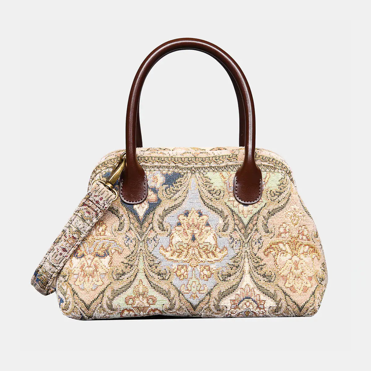 Golden Age Beige Carpet Satchel Carpetbag of America main