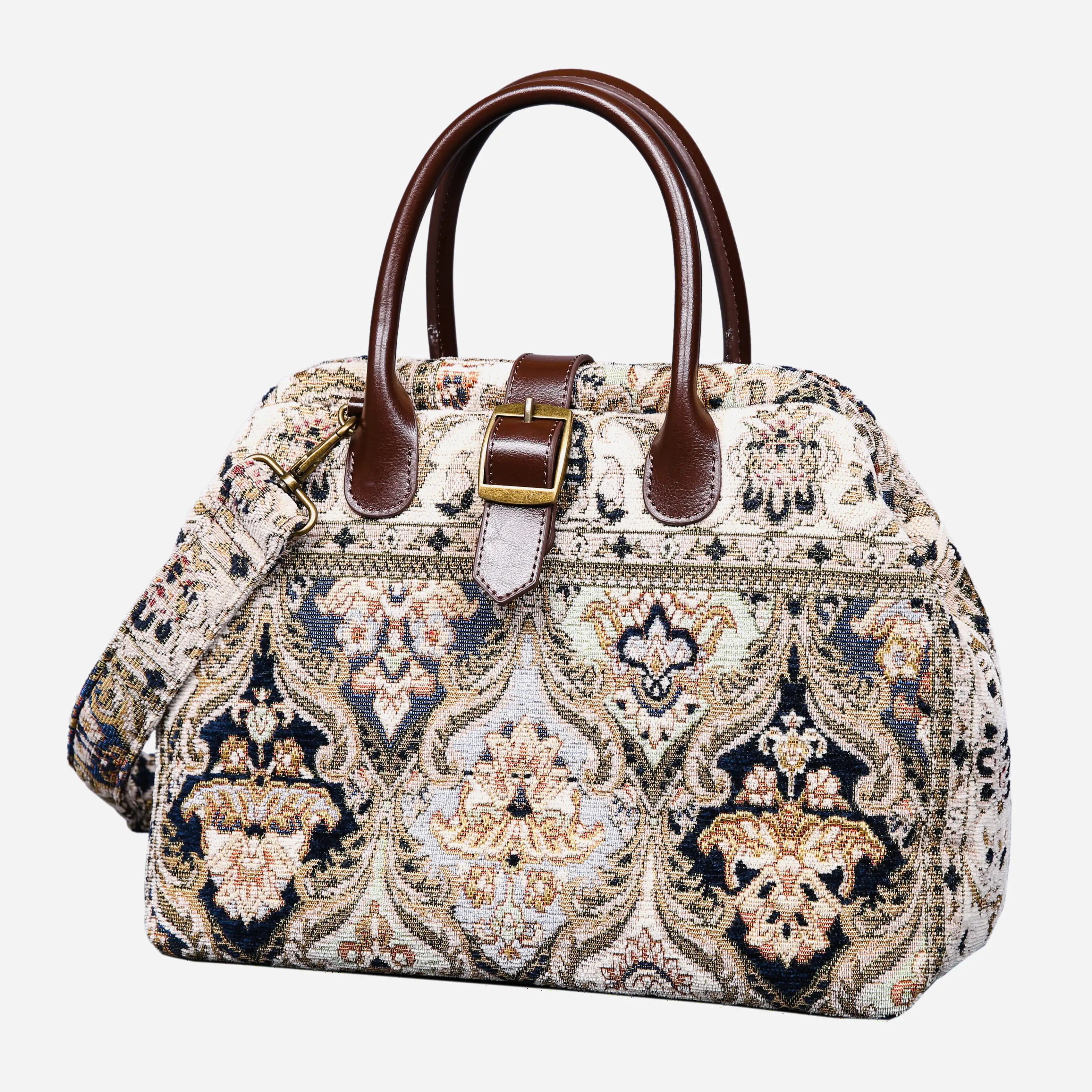 Golden Age Navy Carpet Handbag Purse of America front