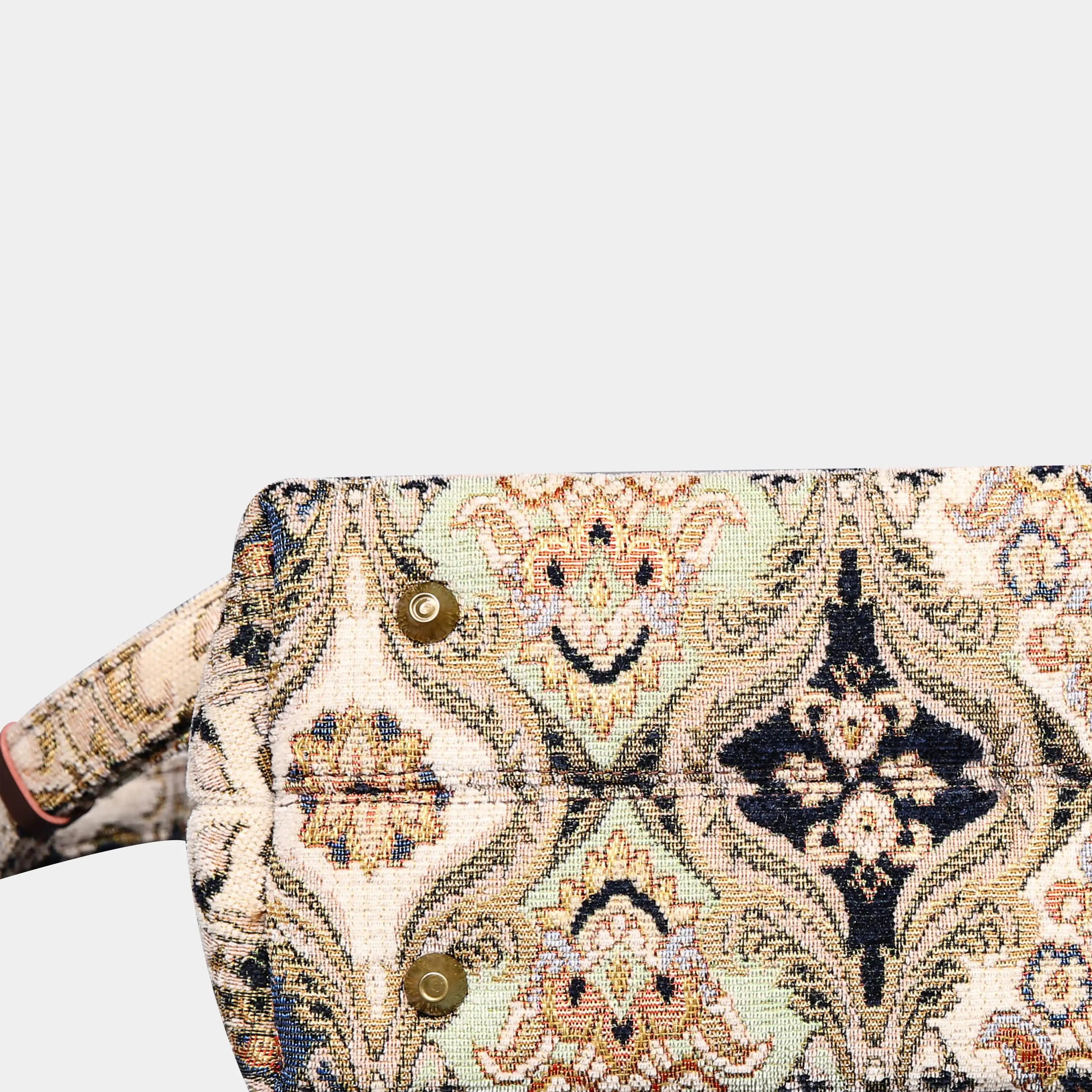 Golden Age Navy Carpet Satchel Carpetbag of America bottom