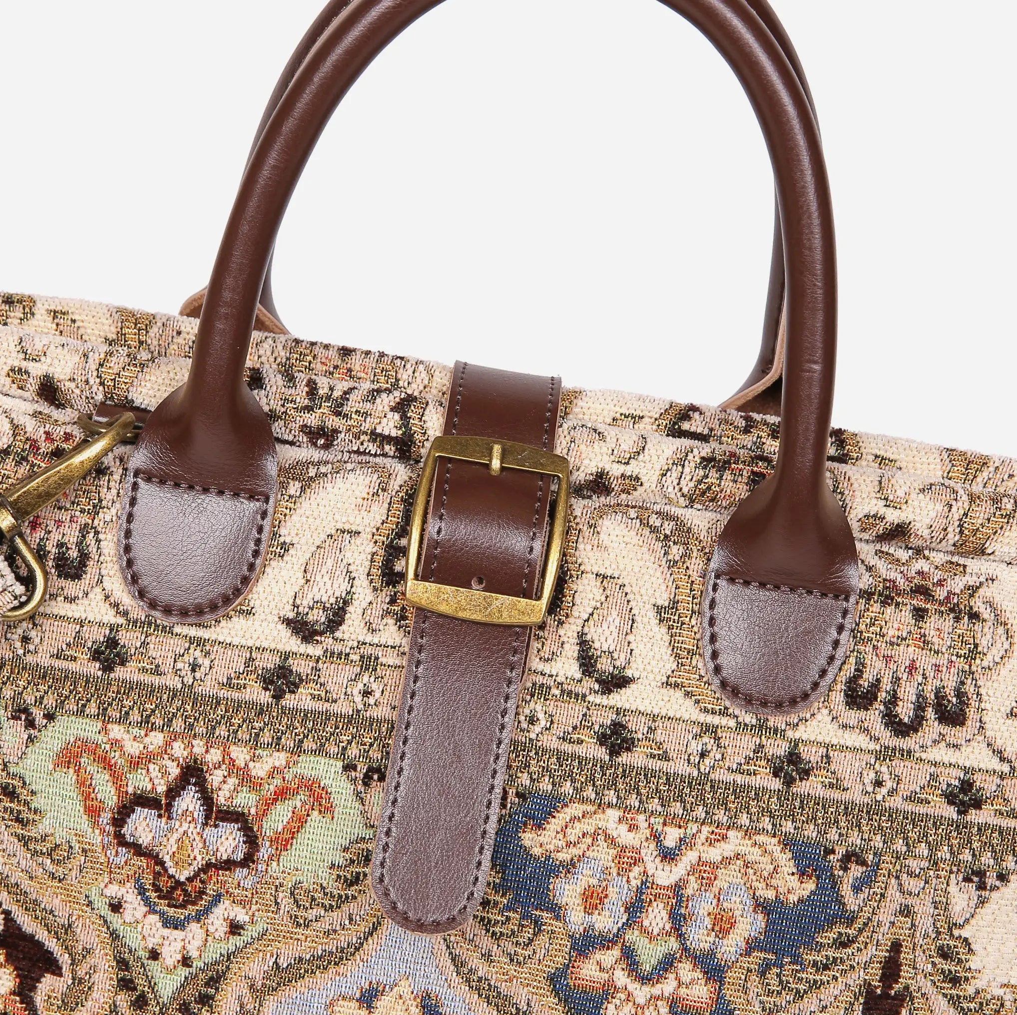 Golden Age Navy Mary Poppins Weekender Carpetbag of America buckle