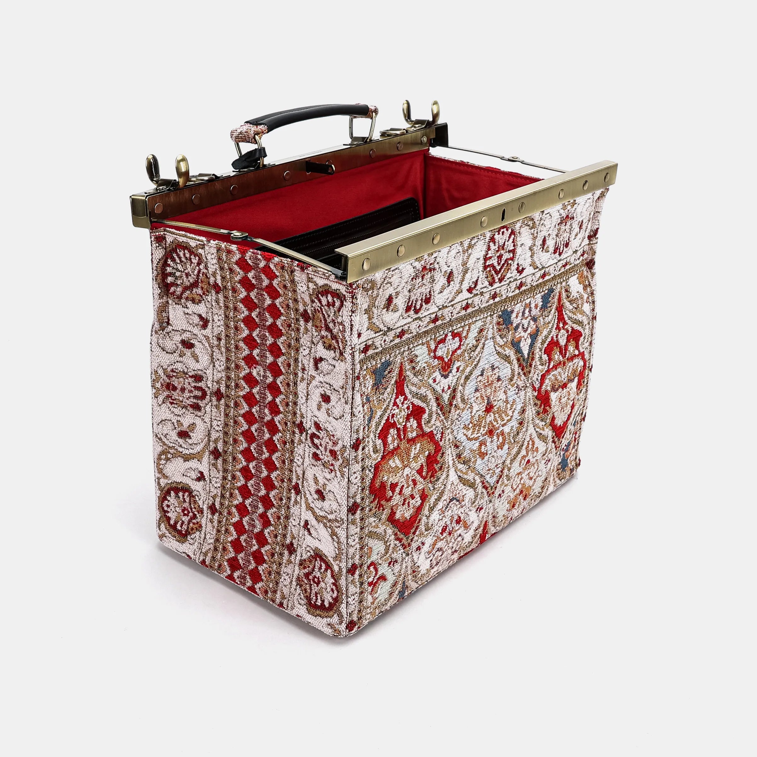 Golden Age Red Celine Carpet Gladstone Bag of America open standing