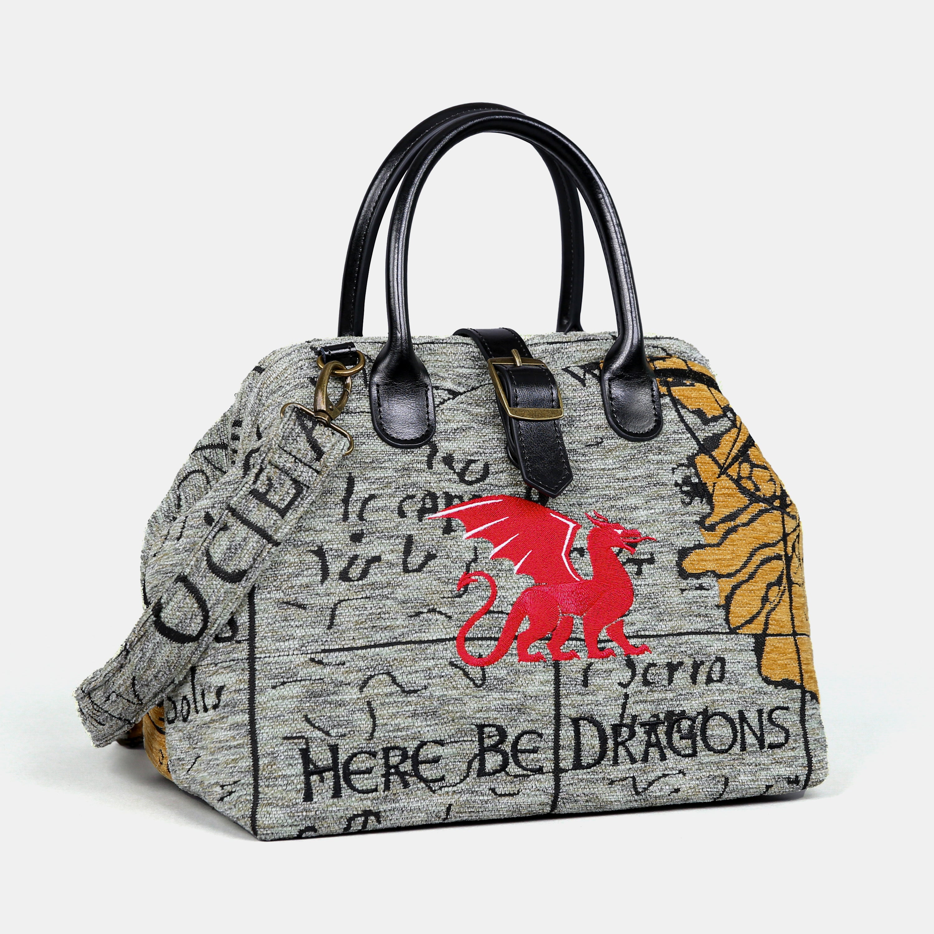 Here Be Dragons Carpet Handbag Purse MCW Handmade of America main