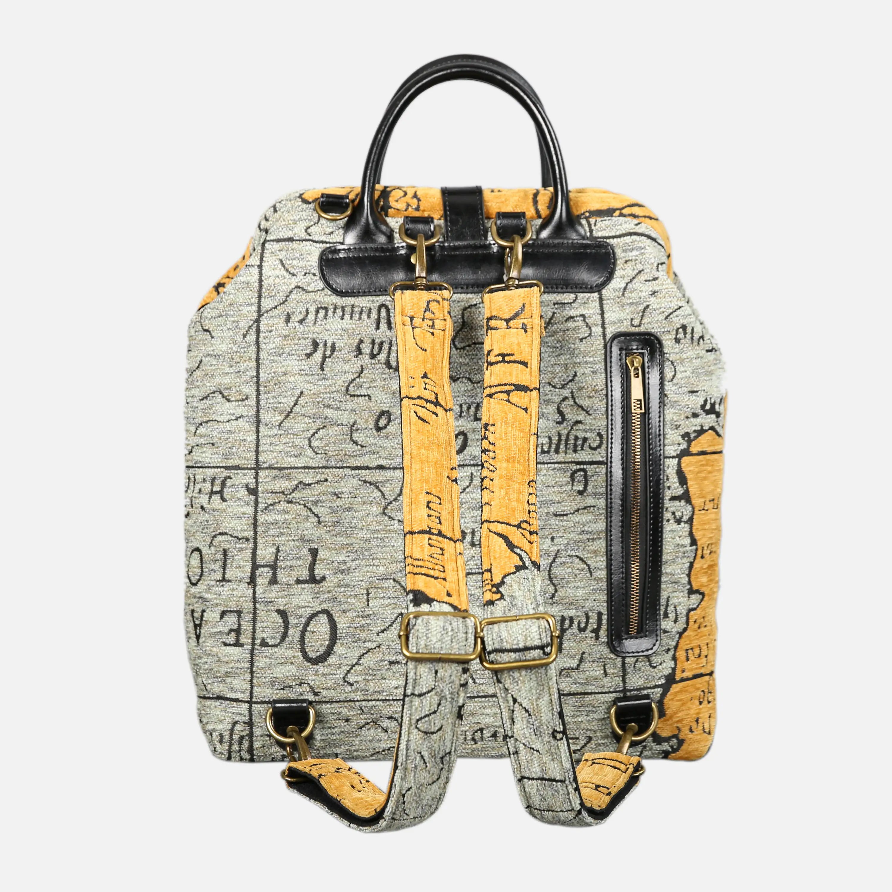 Here Be Dragons Carpet Laptop Backpack Carpetbag of America back