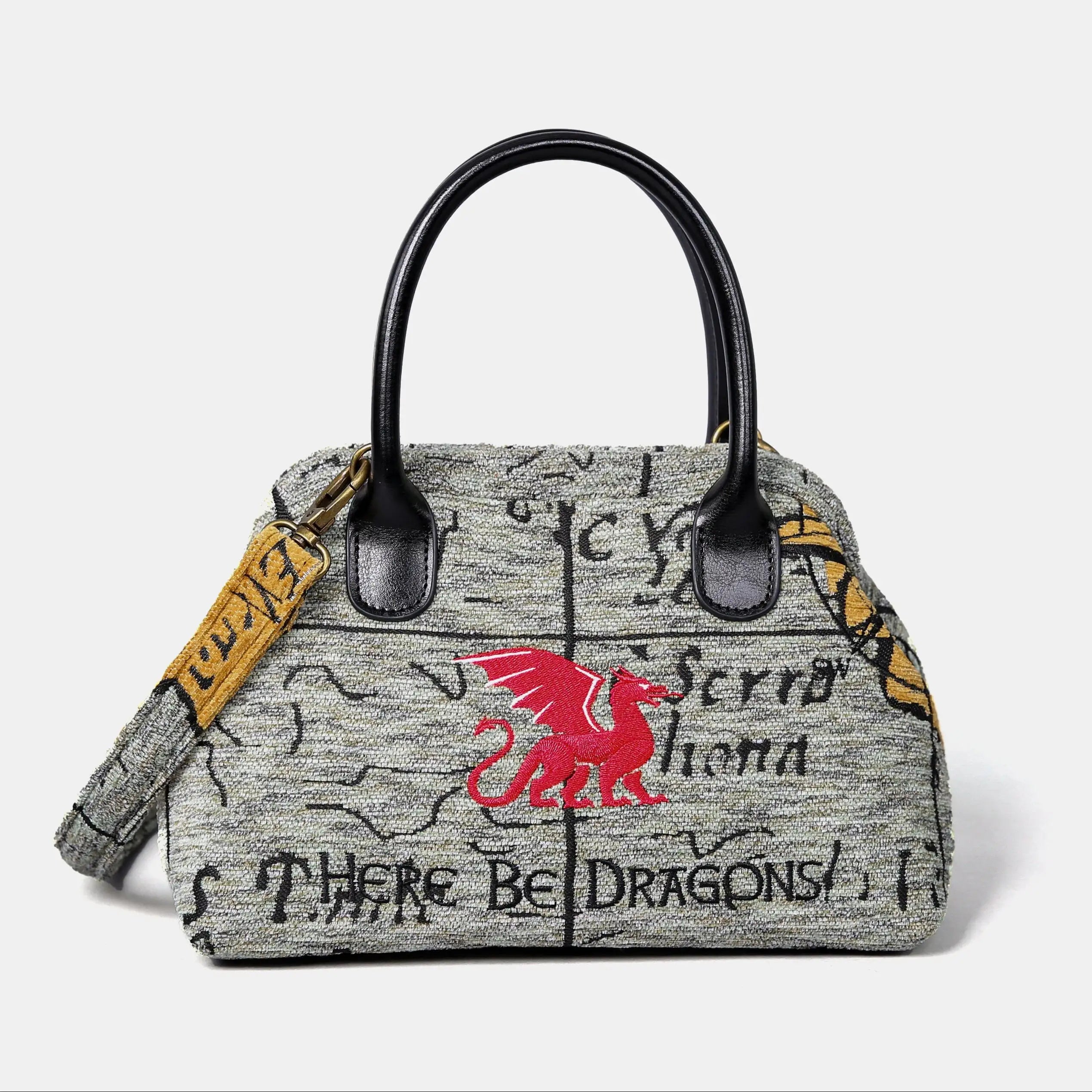 Here Be Dragons Carpet Satchel carpet bag MCW Handmade of America main