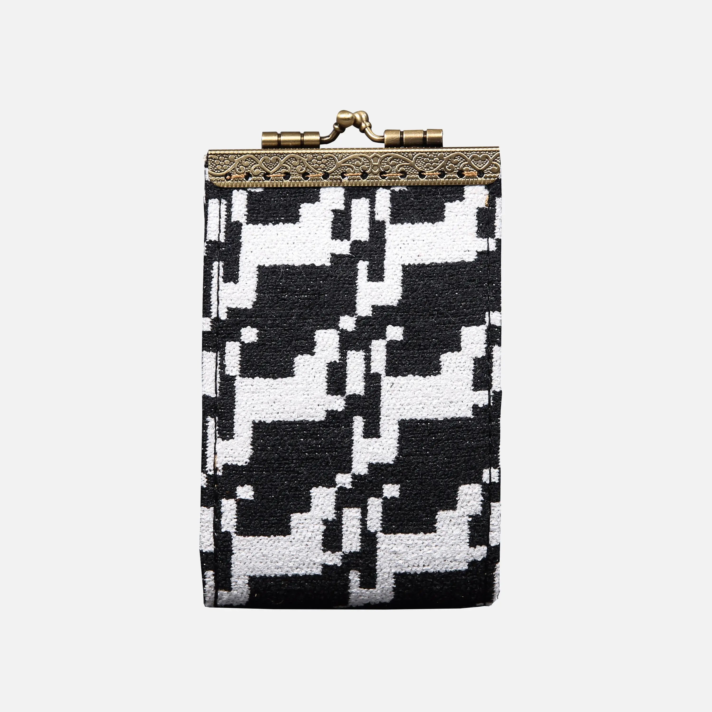 Houndstooth Black Card Wallet of America 11 slots main