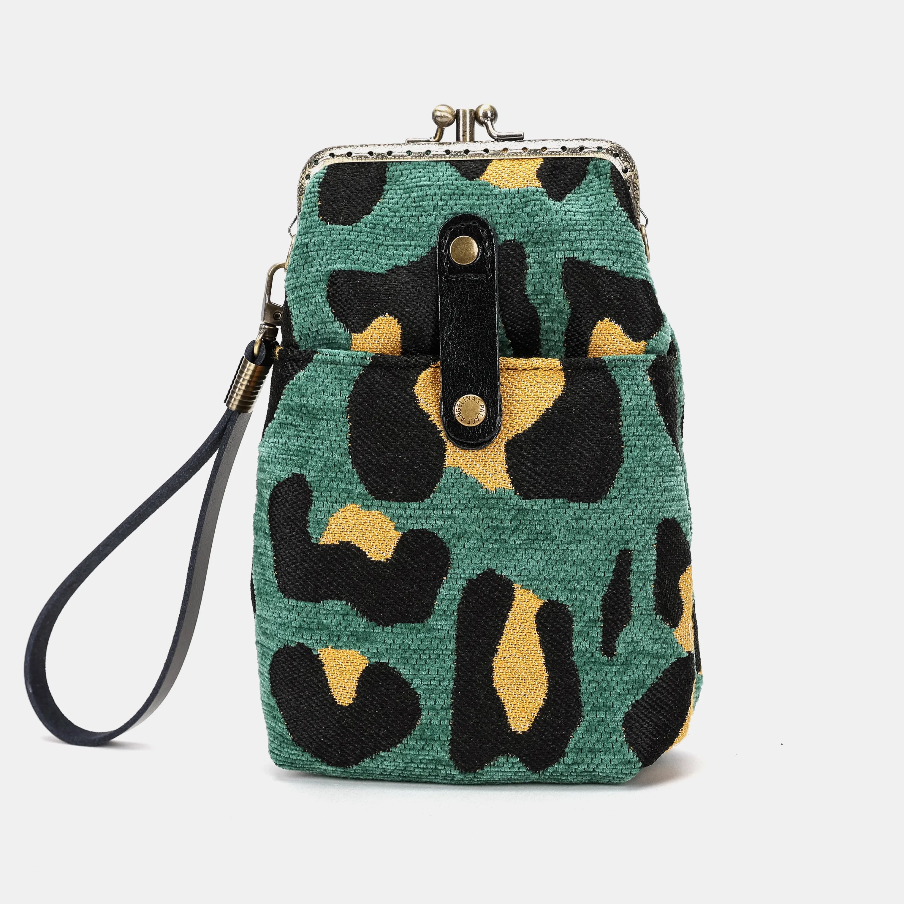 Leopard Green Carpet Phone Case Carpetbag of America front