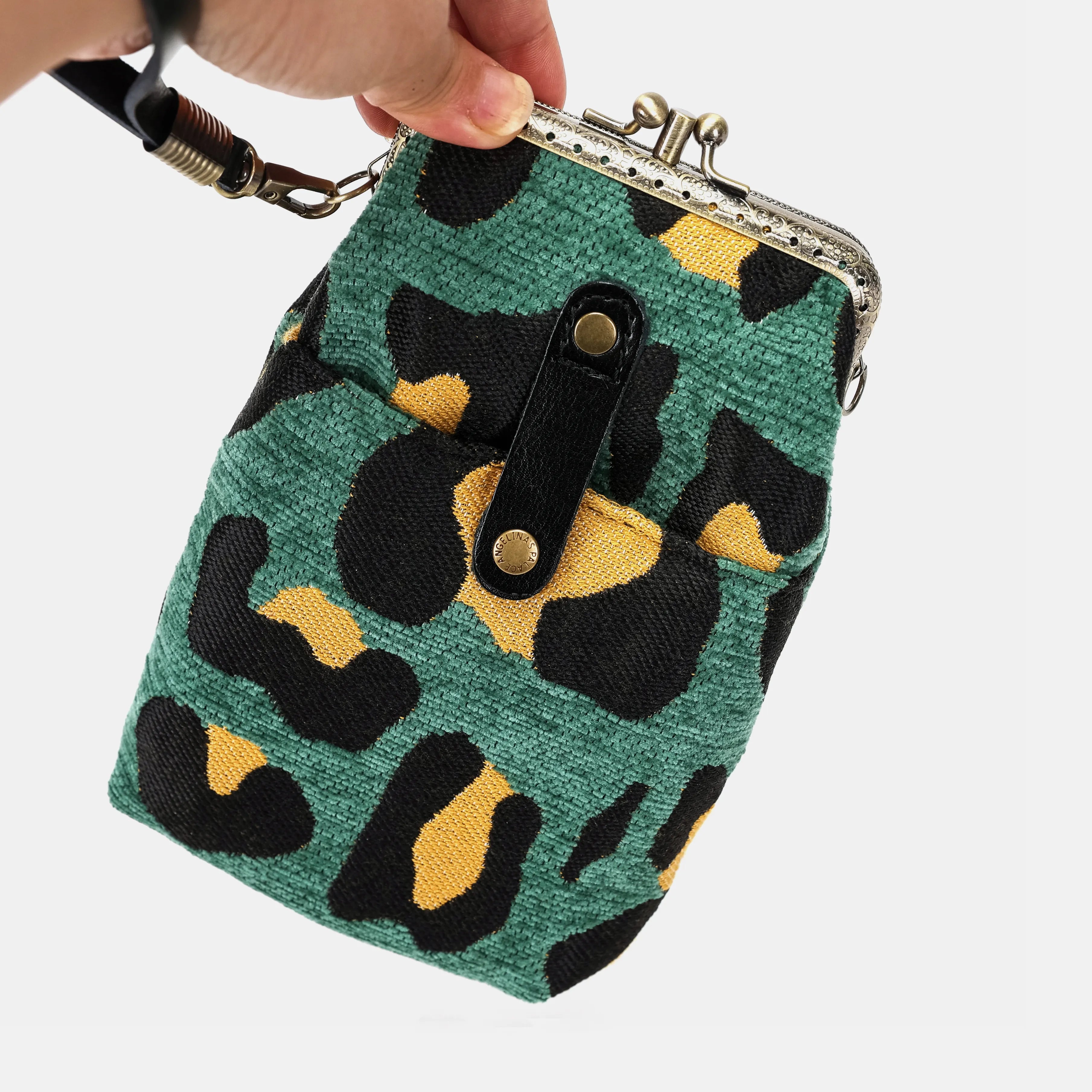 Leopard Green Carpet Phone Case Carpetbag of America main
