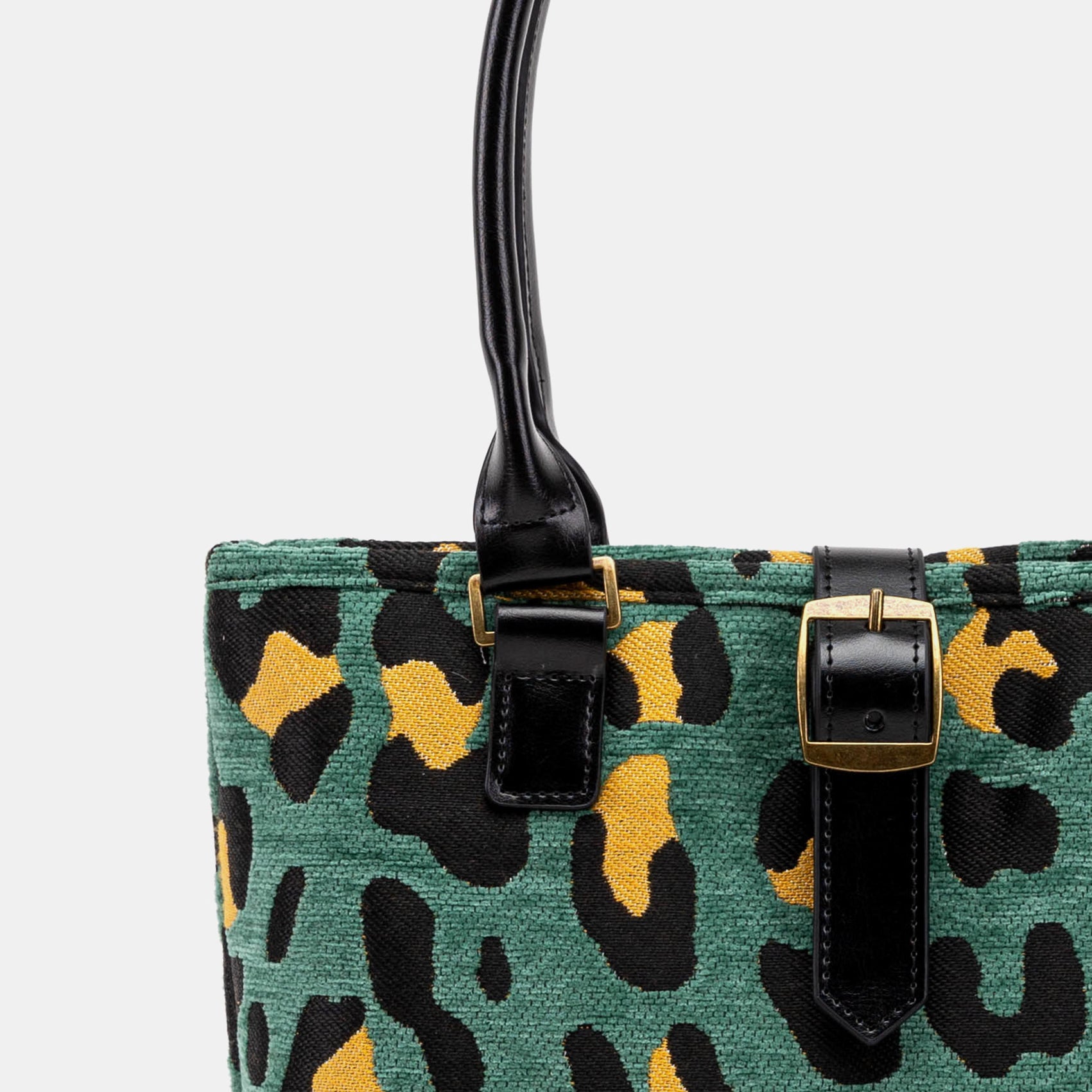 Leopard Green Everyday Tote Bag of America detail