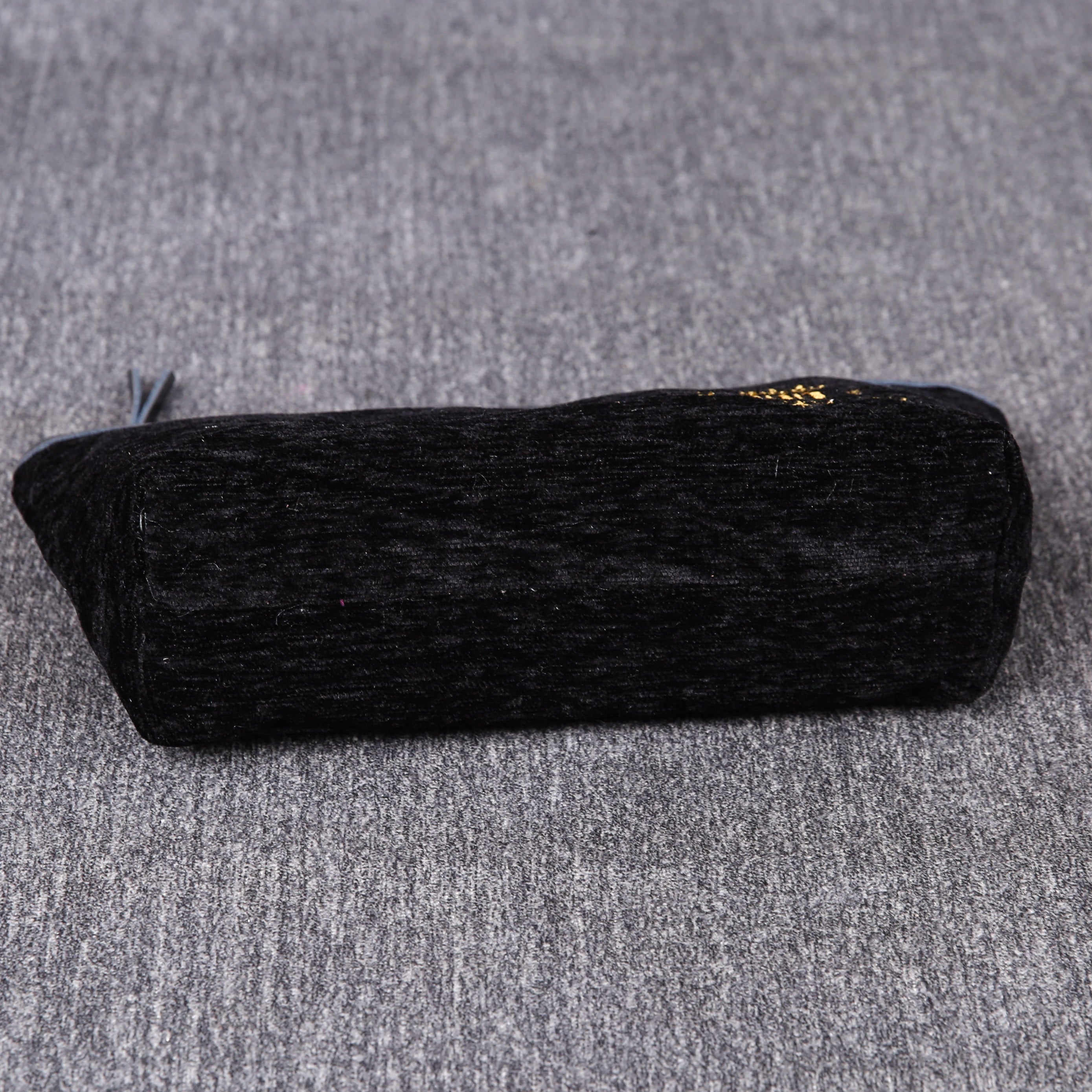 Luxury Monogrammed Black Make up Bag carpet bag MCW Handmade bottom