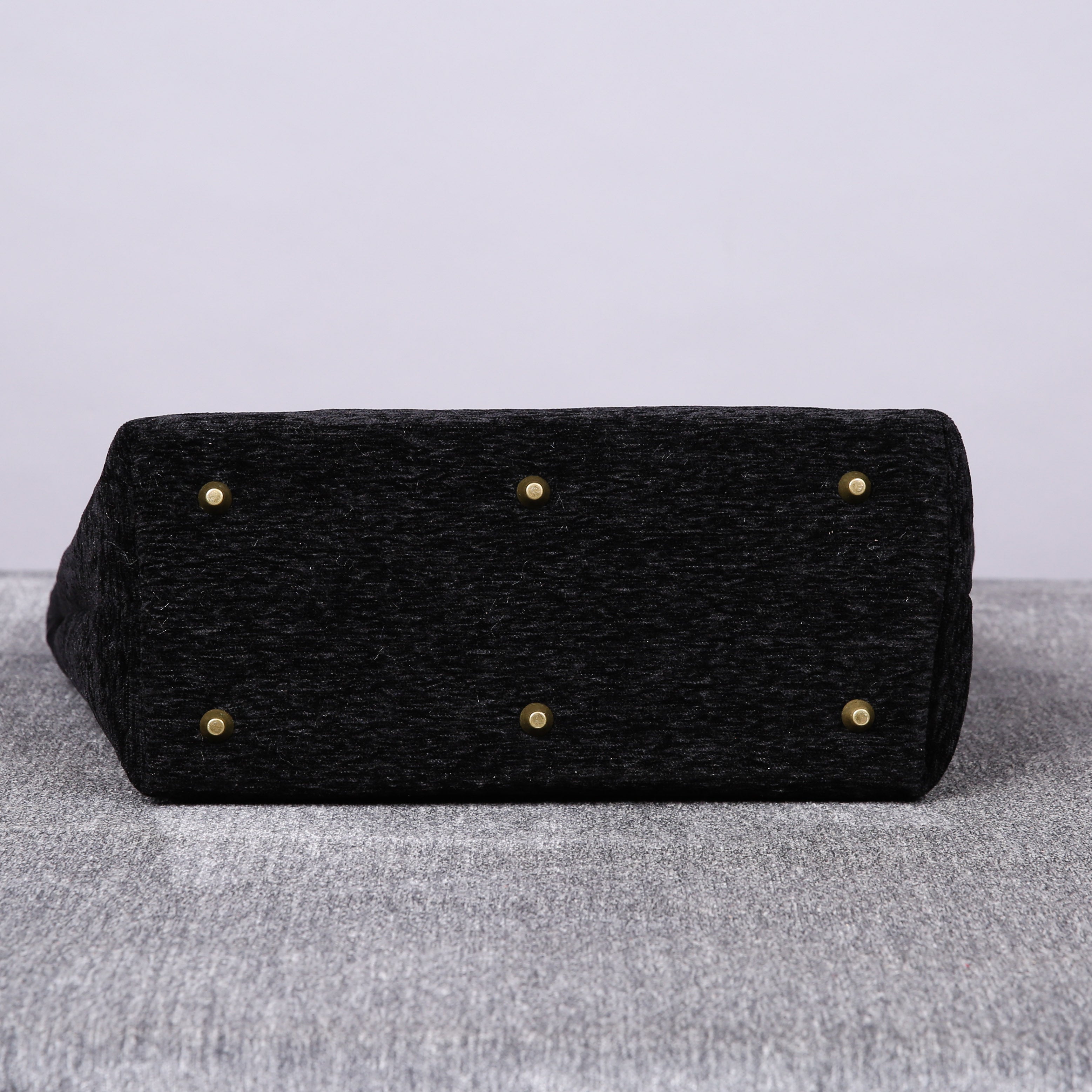Luxury Monogrammed Black Tote carpet bag MCW Handmade bottom