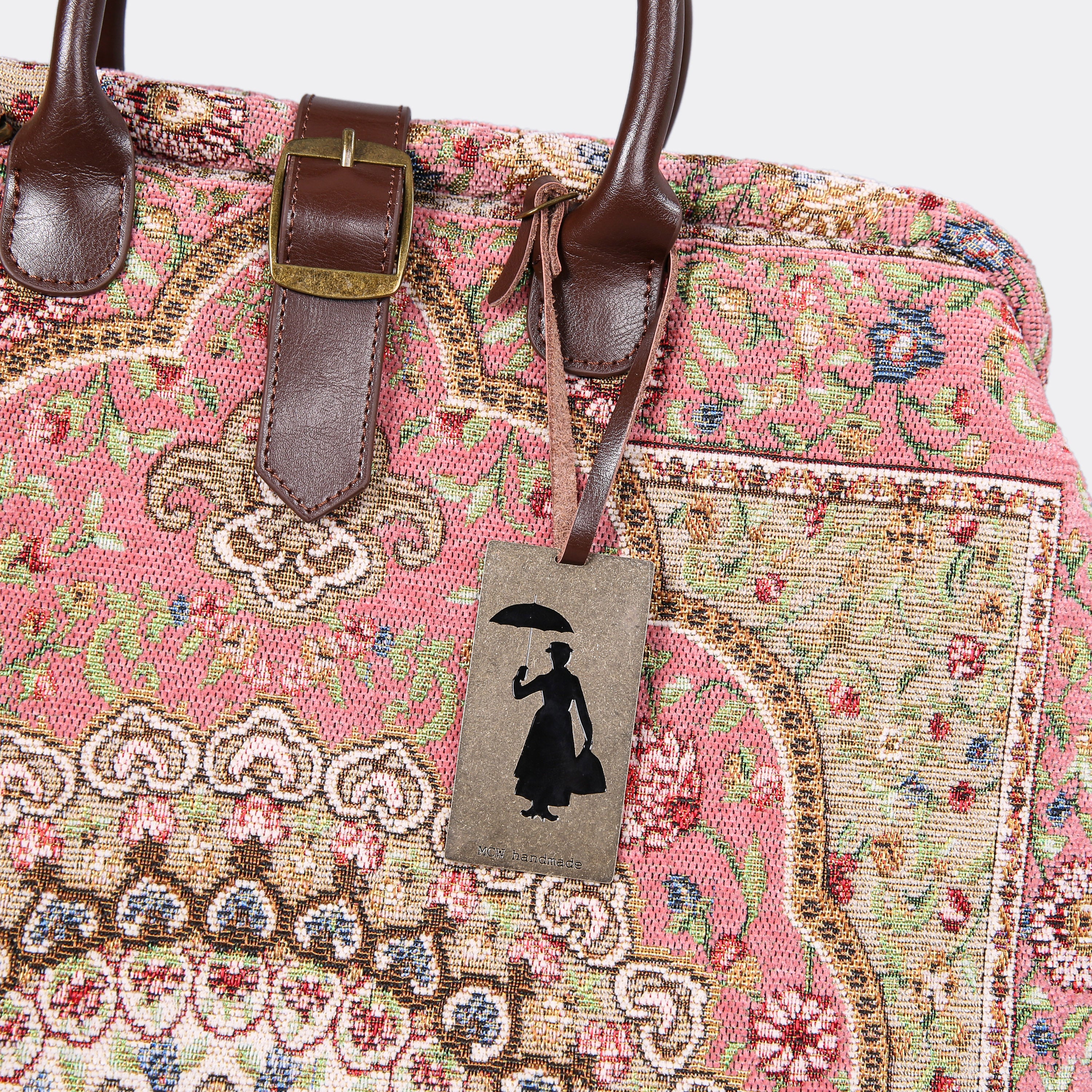 Mary Poppins Brass Measuring Tape Luggage Tag of America detail