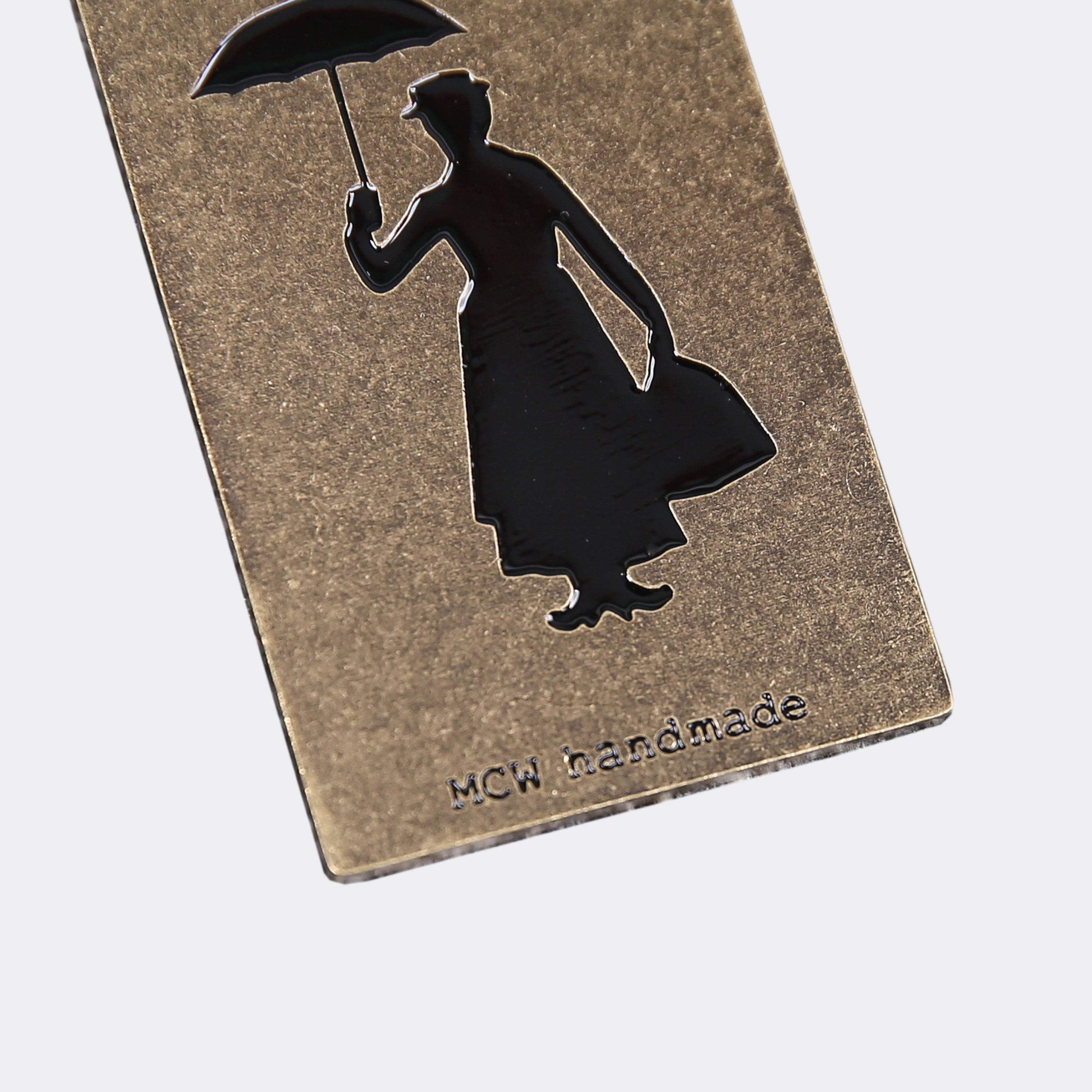 Mary Poppins “Practically Perfect” Bag Charm Keychain Key Fob of America logo