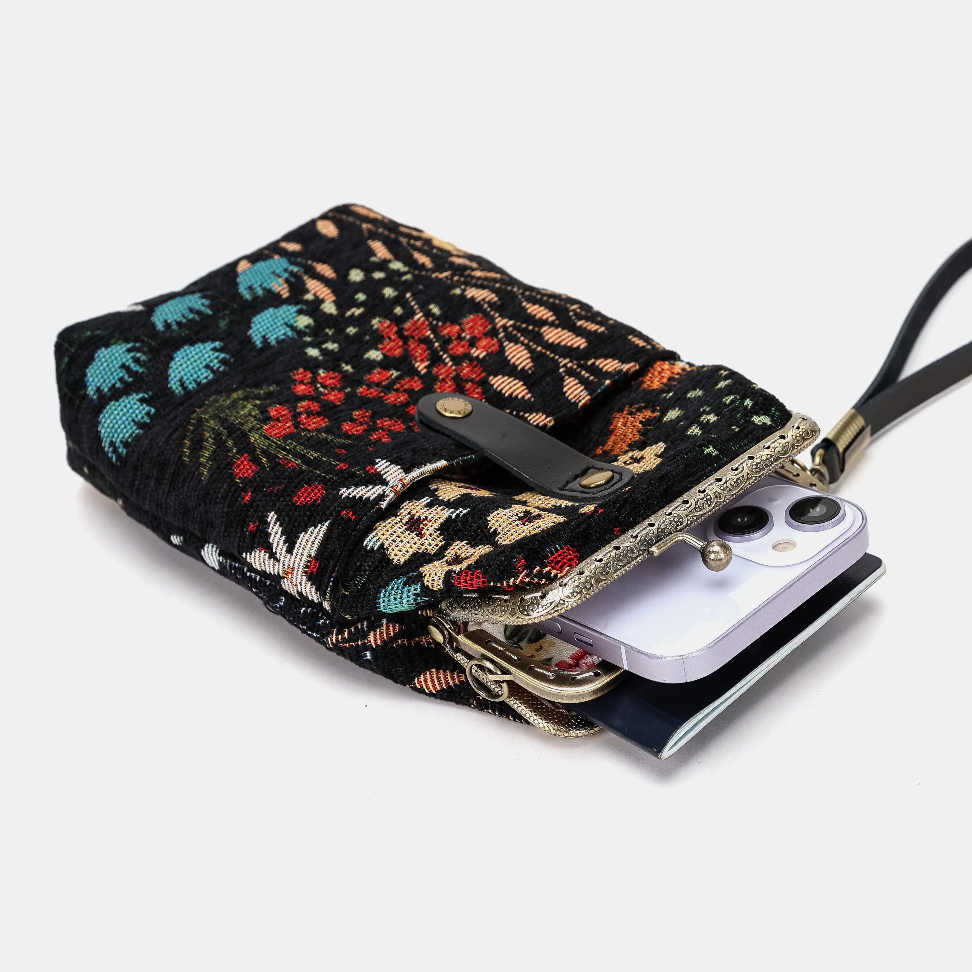 Night Garden Carpet Phone Case Carpetbag of America lay flat