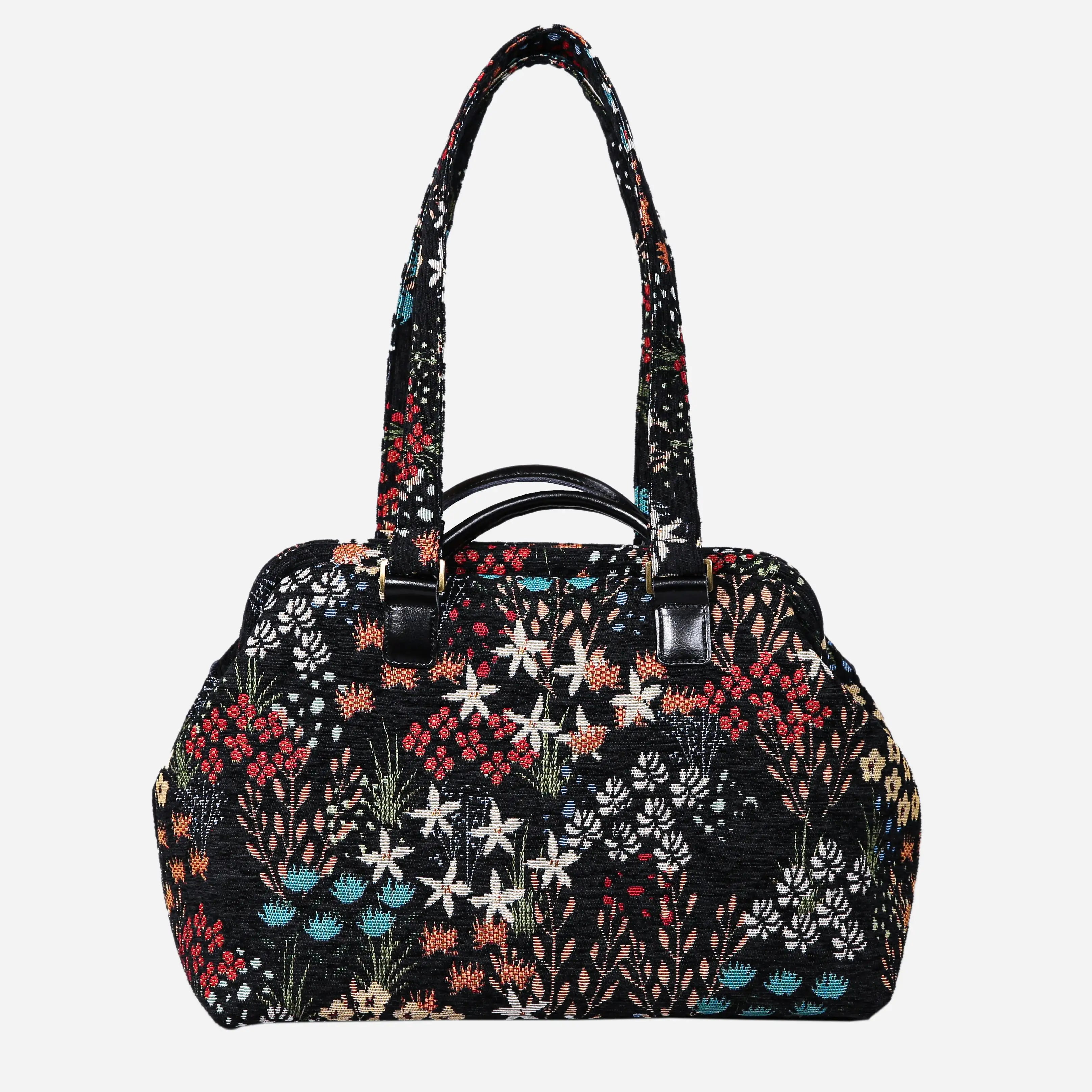 Night Garden Knitting Project Bag of America-with shoulder strap