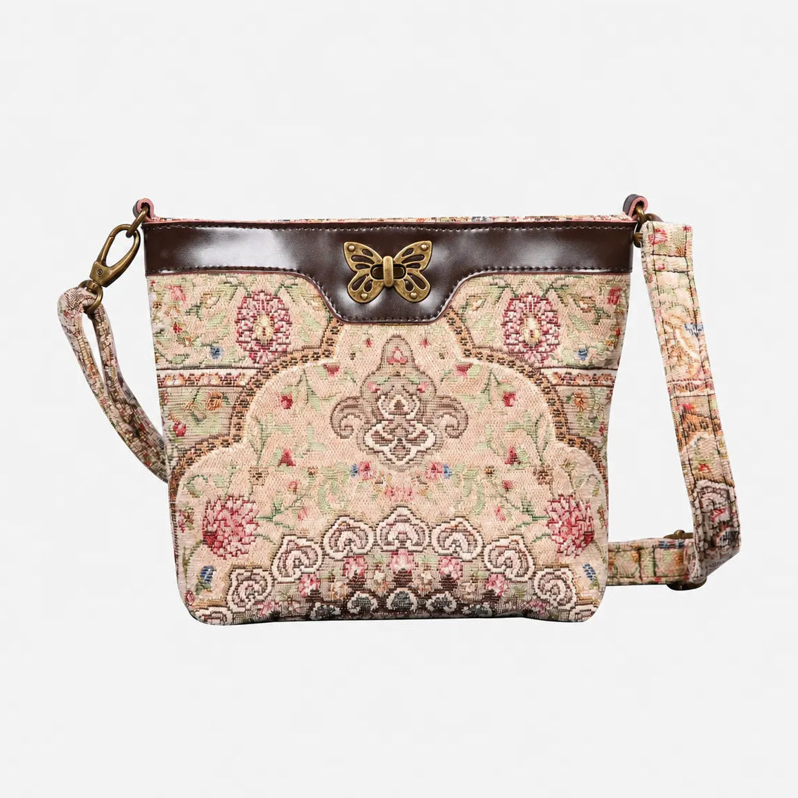 Oriental Beige Carpet Crossbody Bag carpet bag MCW Handmade of America main