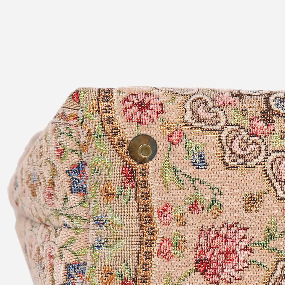 Oriental Beige Carpet Tote Shopper Carpetbag of America bottom