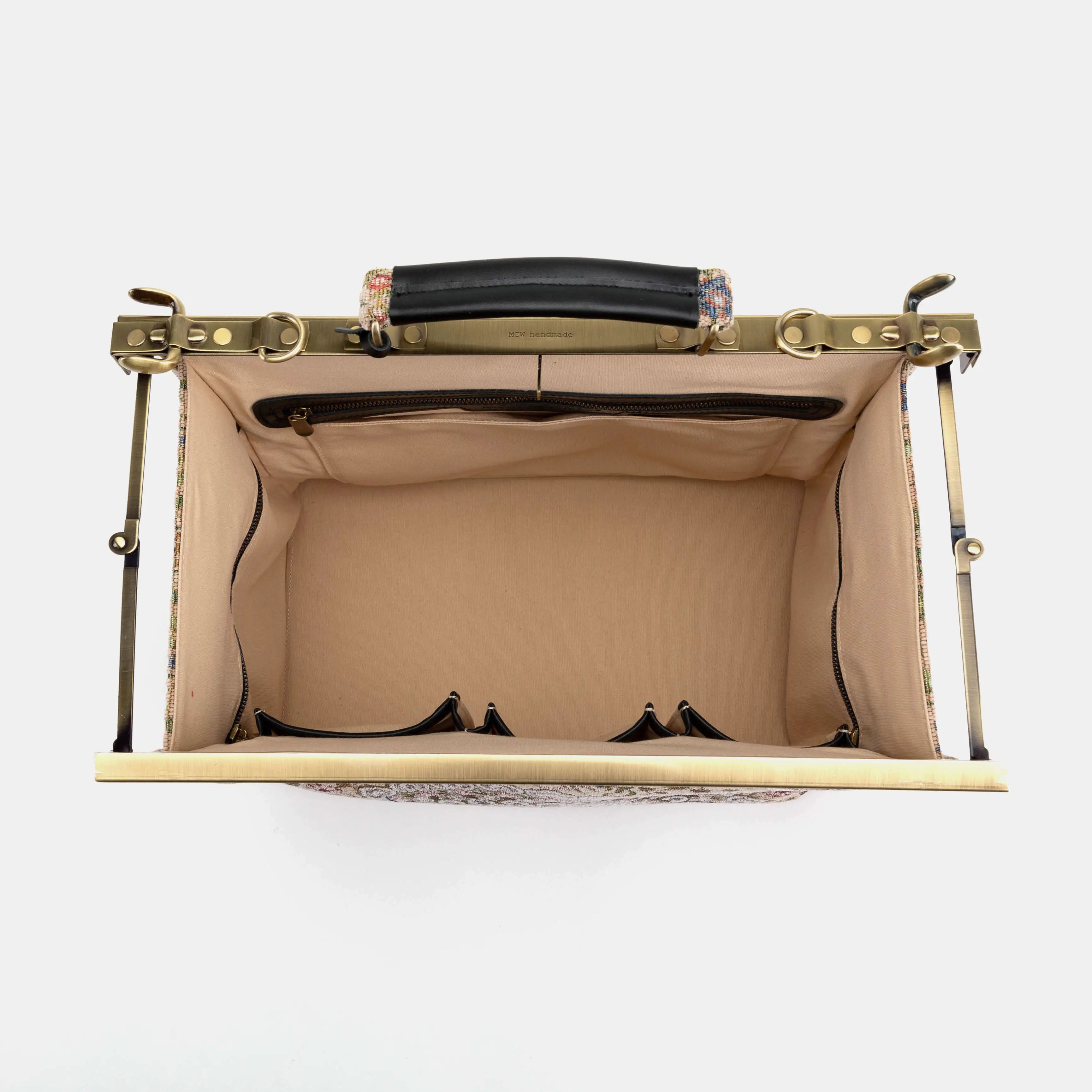 Oriental Beige Celine Carpet Gladstone Bag of America inside