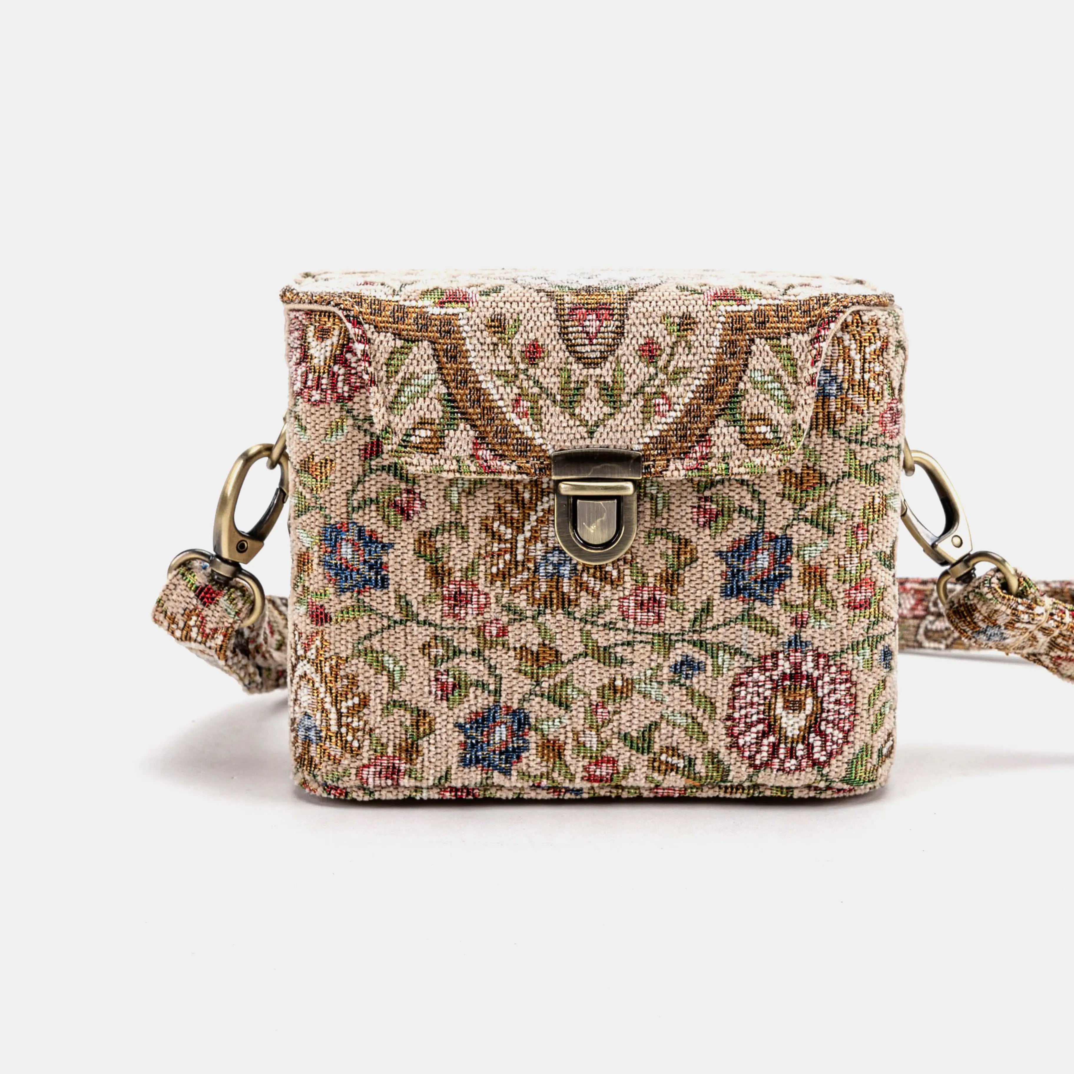 Oriental Beige Emma Small Train Case Crossbody main