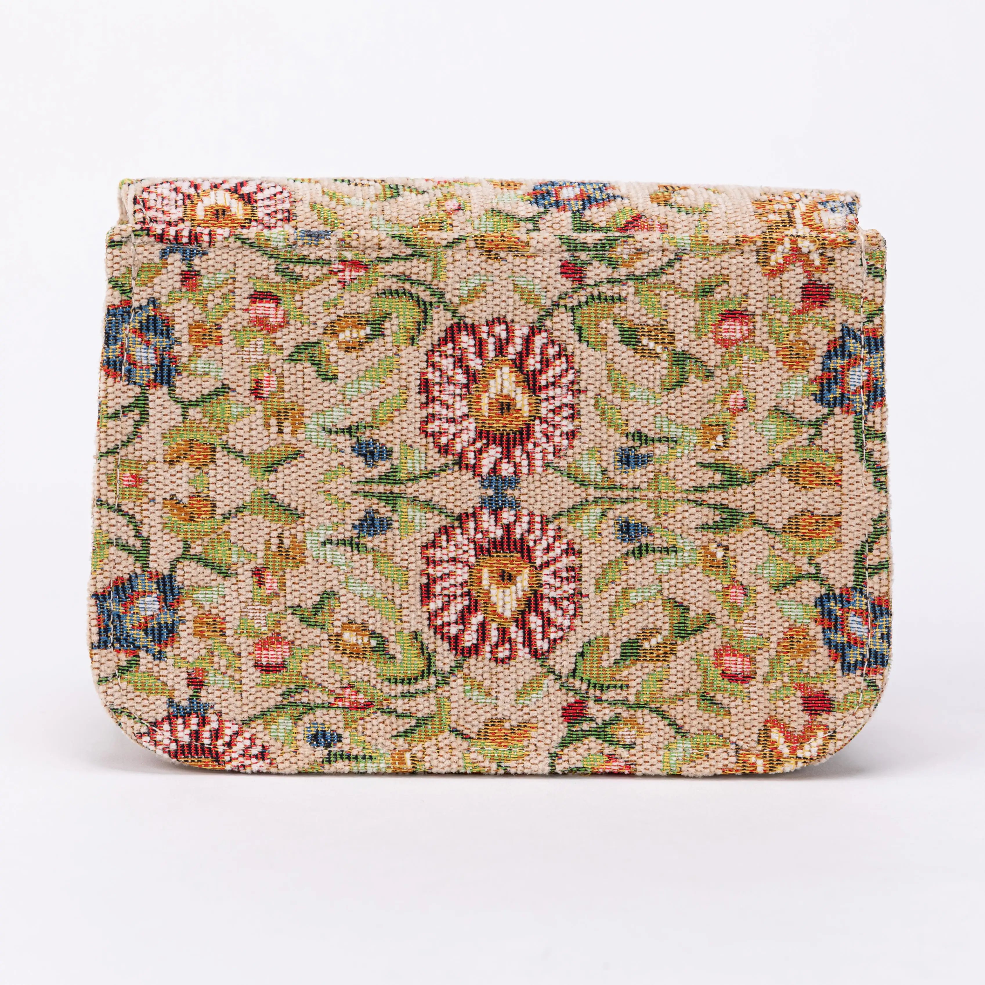 Oriental Beige Flap Crossbody Bag of America BACK