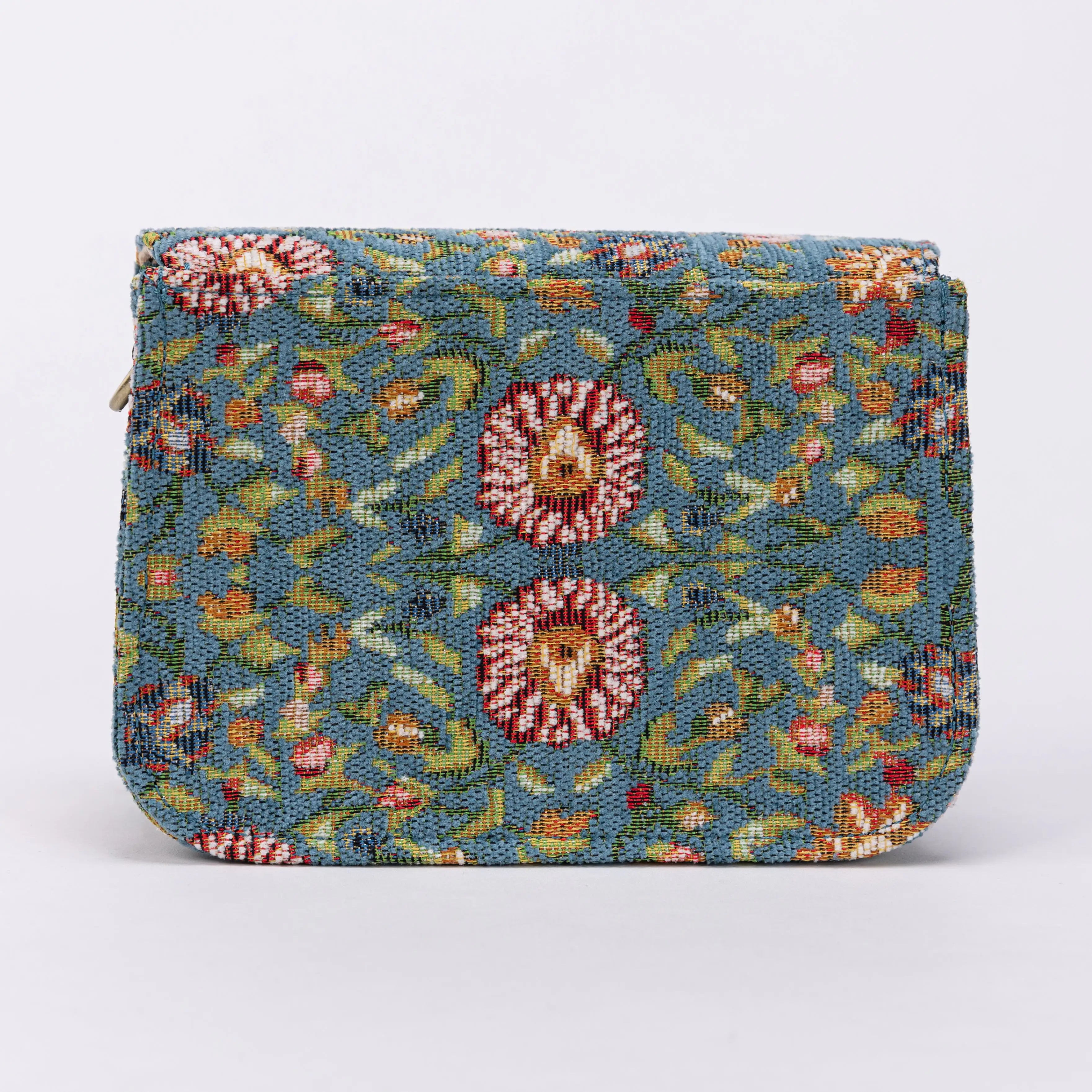 Oriental Blue Flap Crossbody Bag of America back