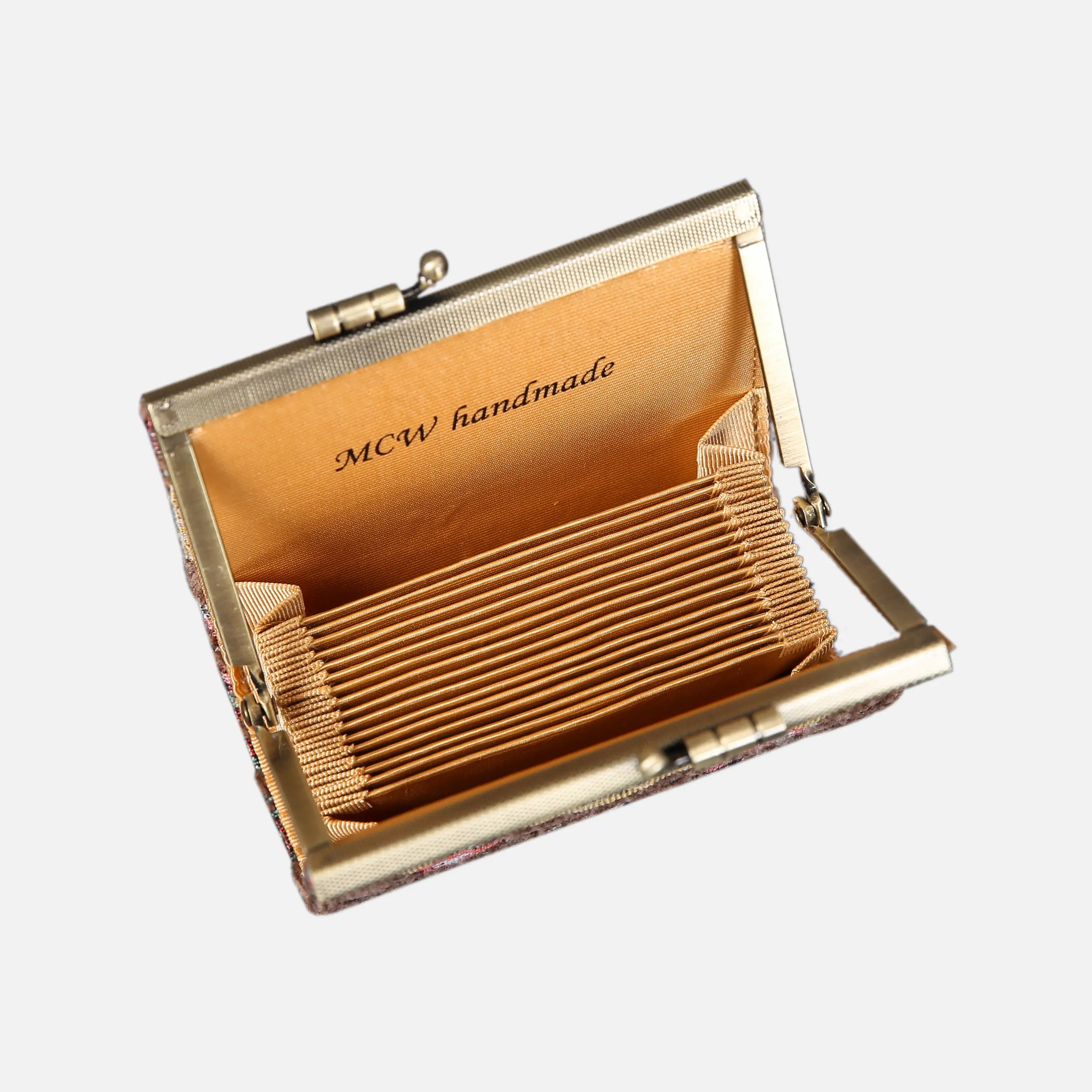 Oriental Brown Card Wallet of America 17 slots inside