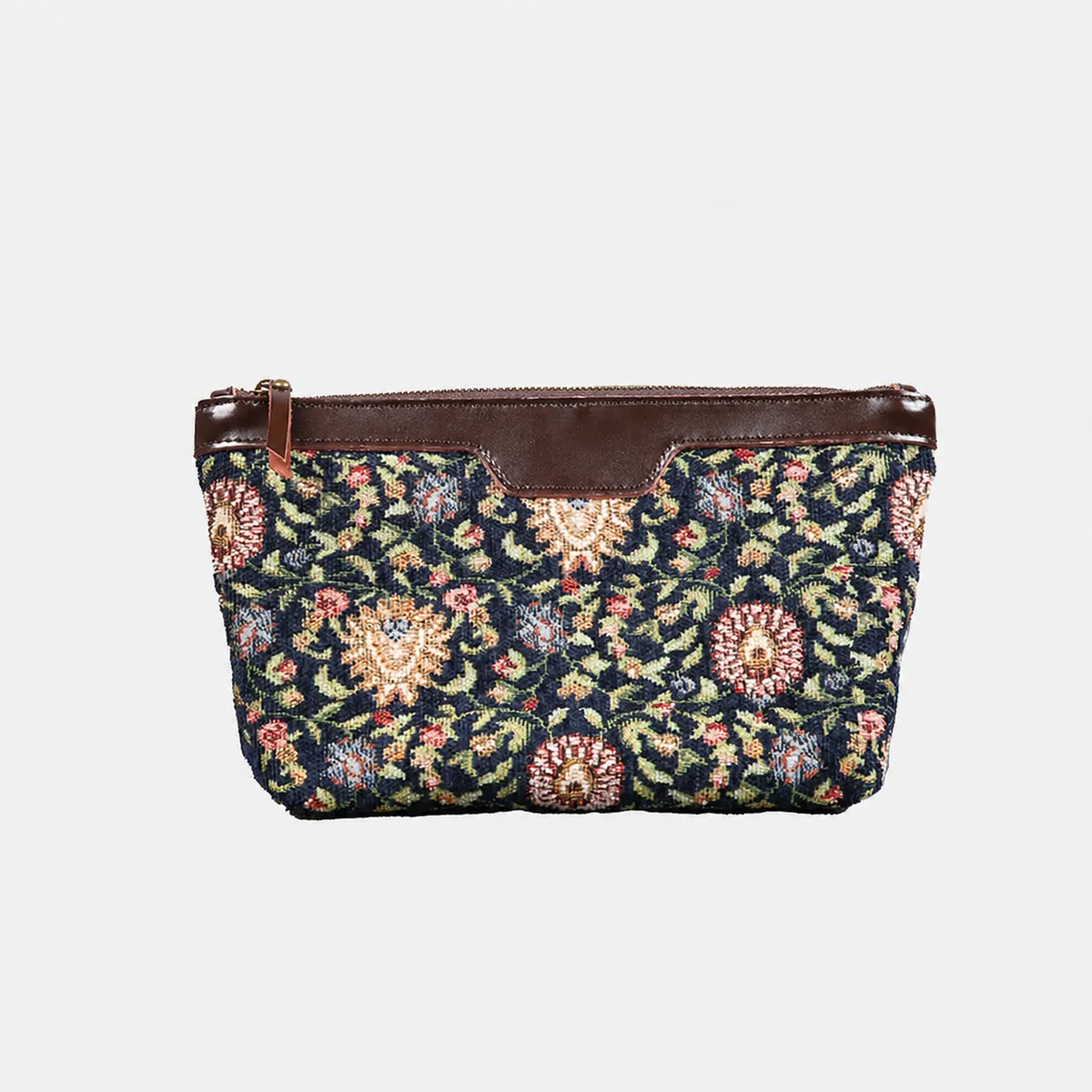 Oriental Navy Carpet Makeup Bag carpet bag MCW Handmade of America main
