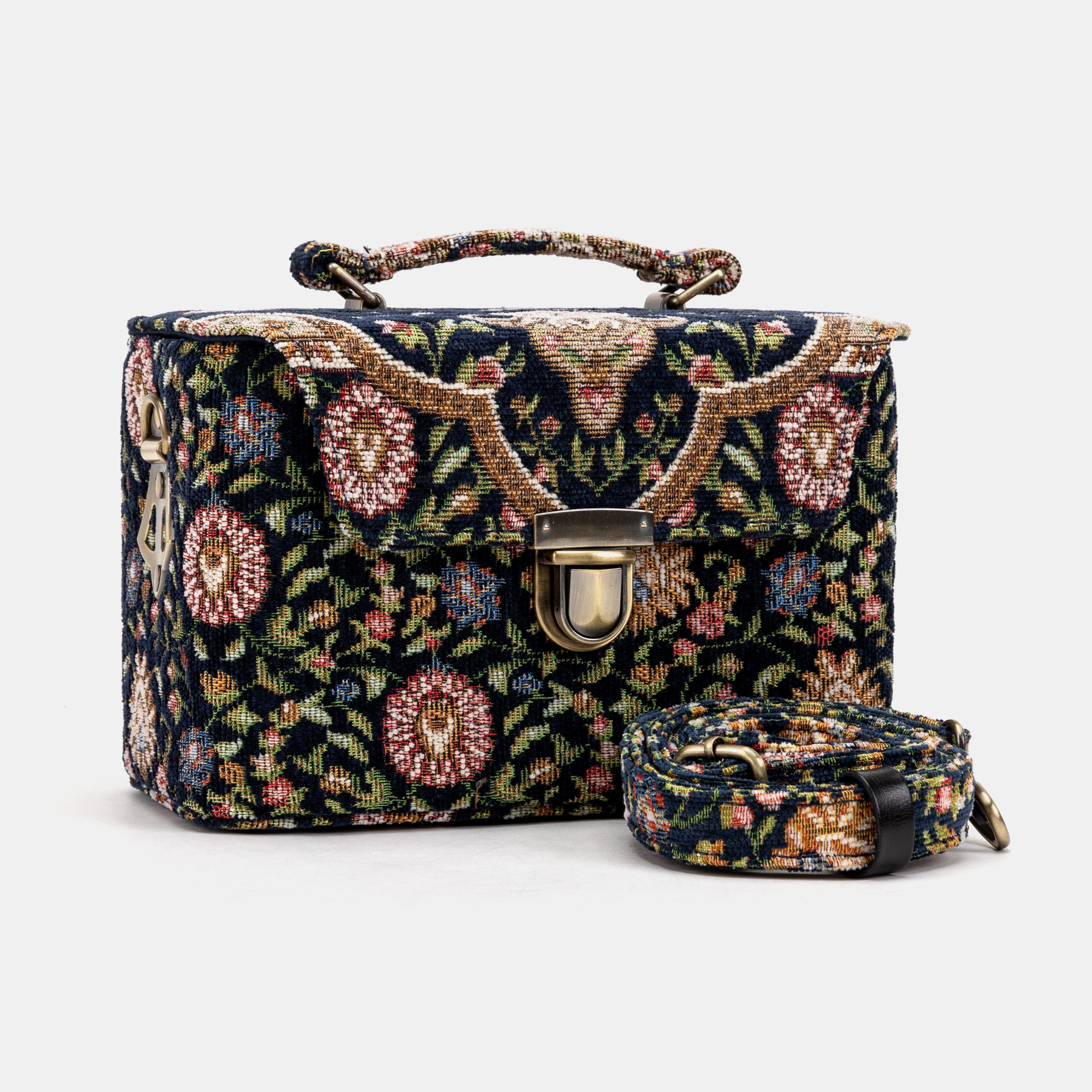 Oriental Navy Clara Medium Train Case Purseof America main