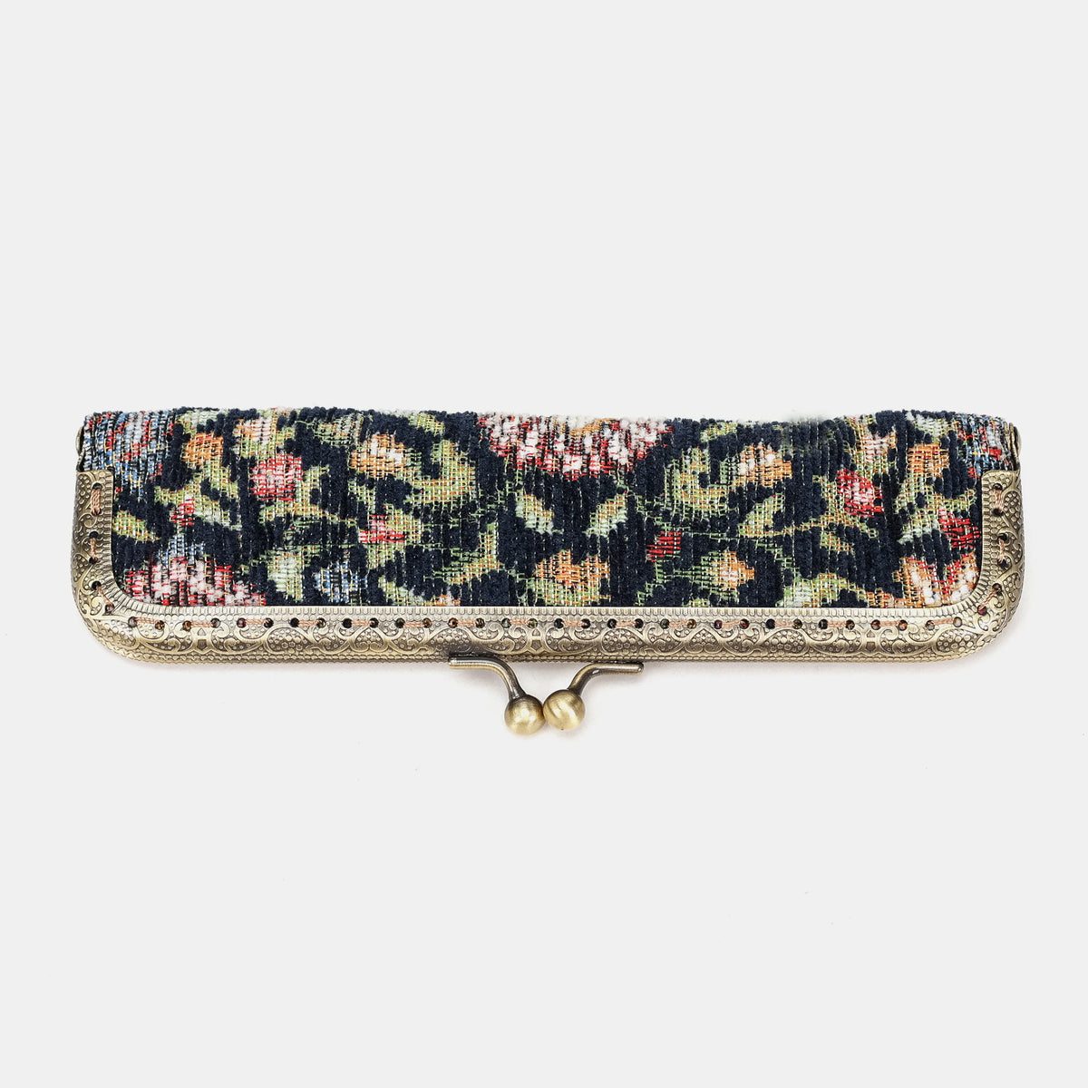 Oriental Navy Duo Pen Case Carpetbag of America front