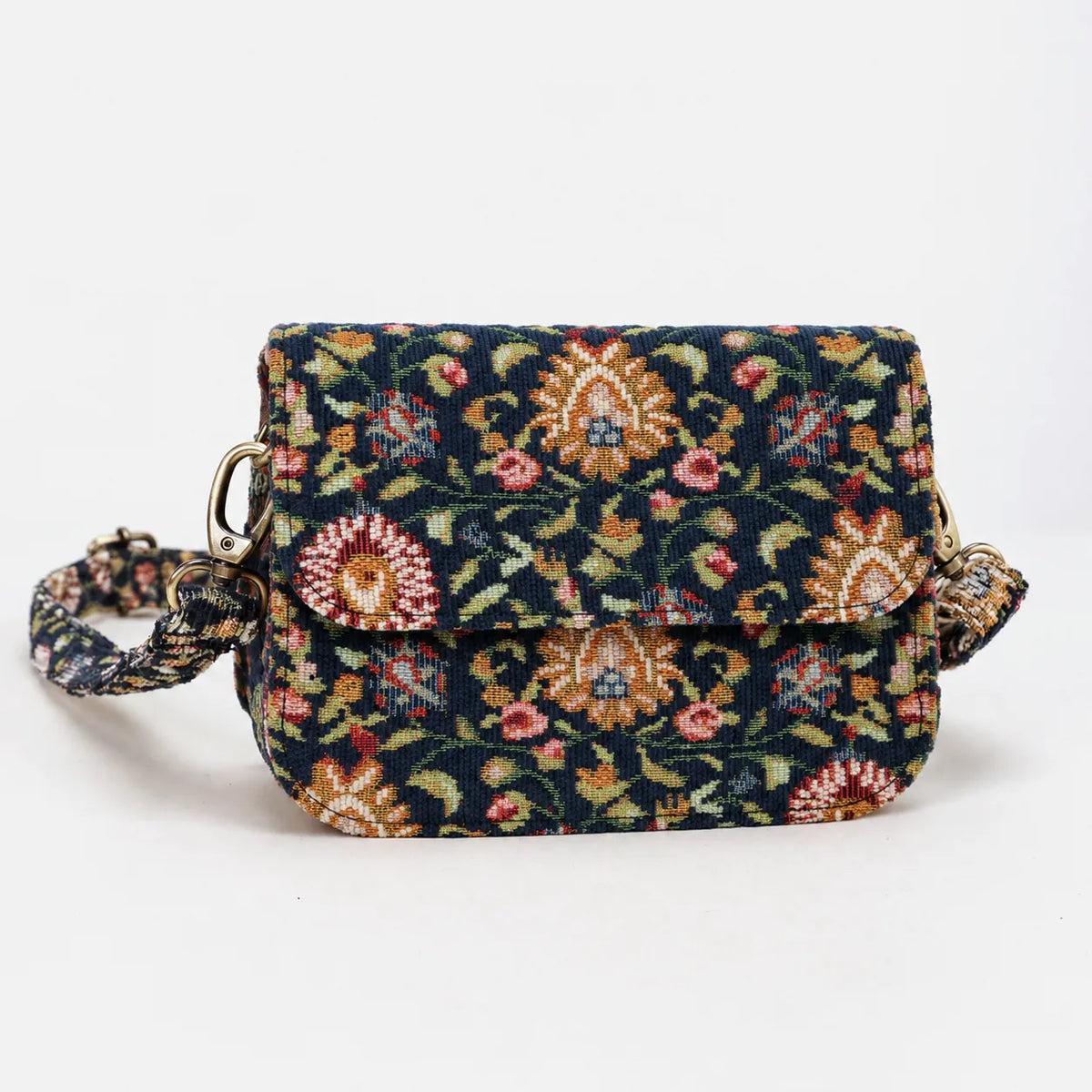 Oriental Navy Flap Crossbody Bag of America FRONT