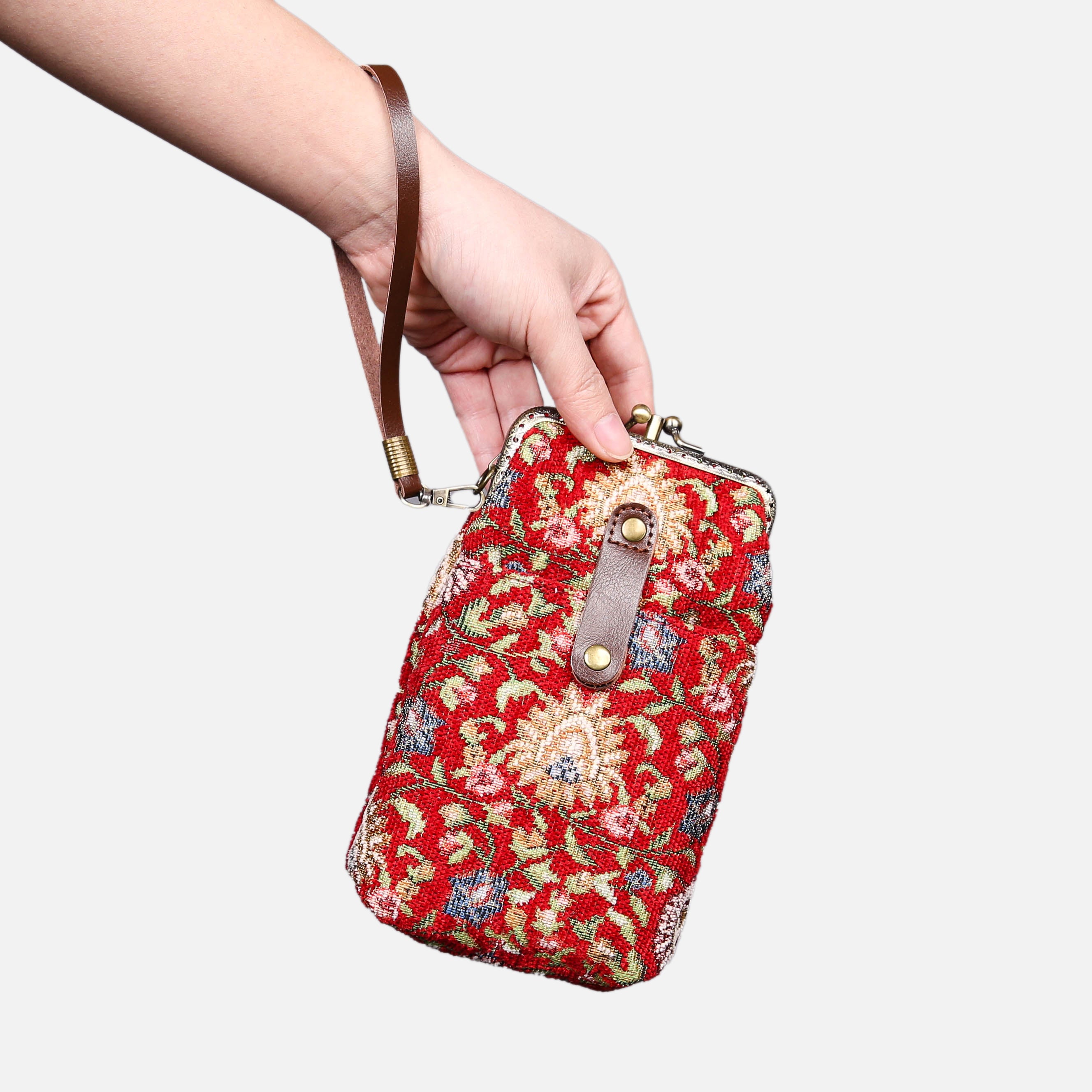 Oriental Pattern Series Carpet Phone Case Carpetbag of America Red
