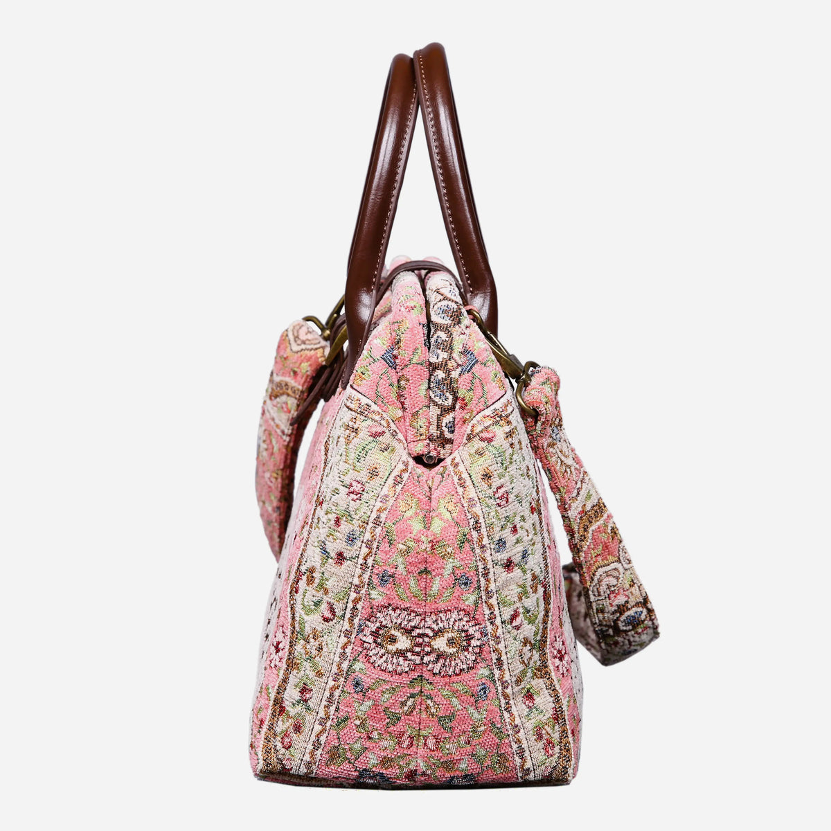 Oriental Pink Carpet Handbag Purse carpet bag MCW Handmade side