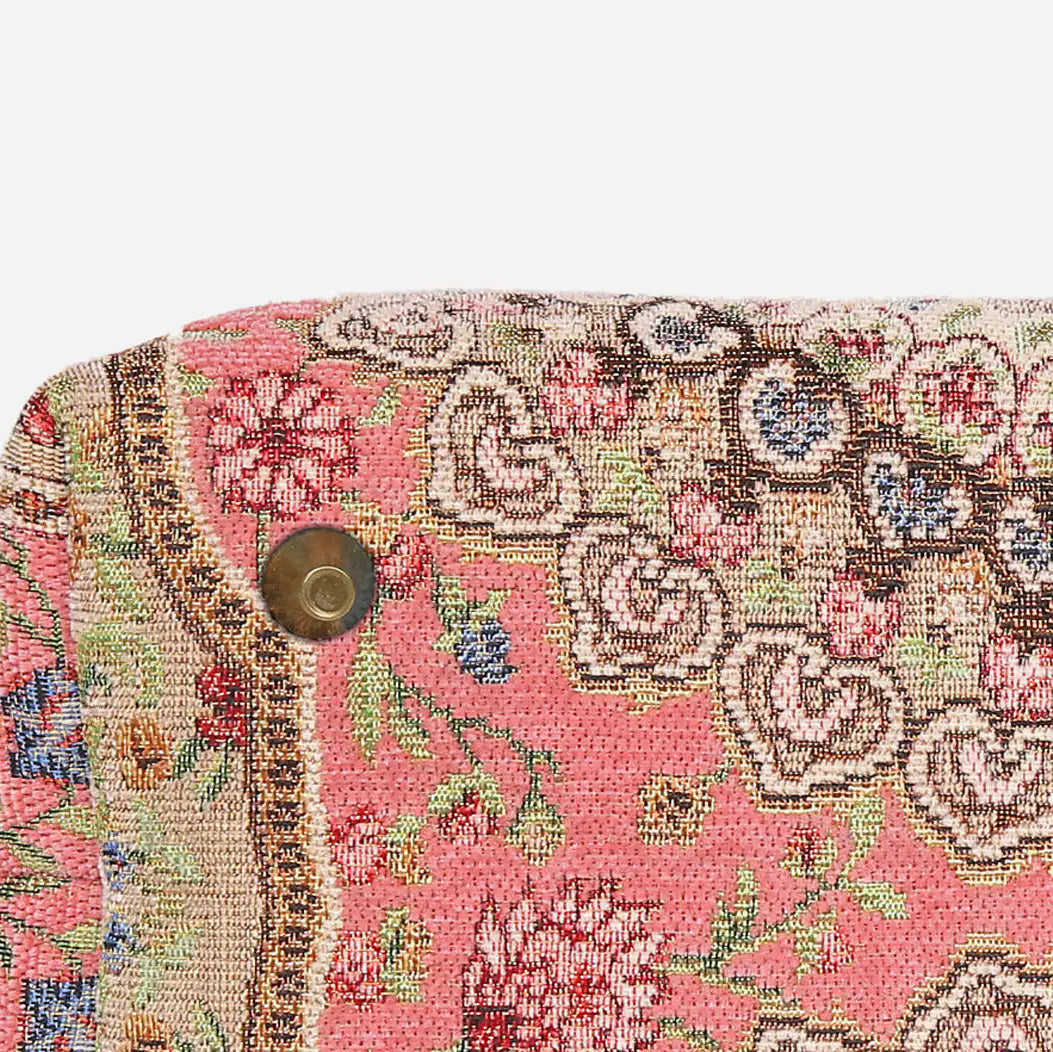 Oriental Pink Carpet Tote Shopper Carpetbag of America bottom