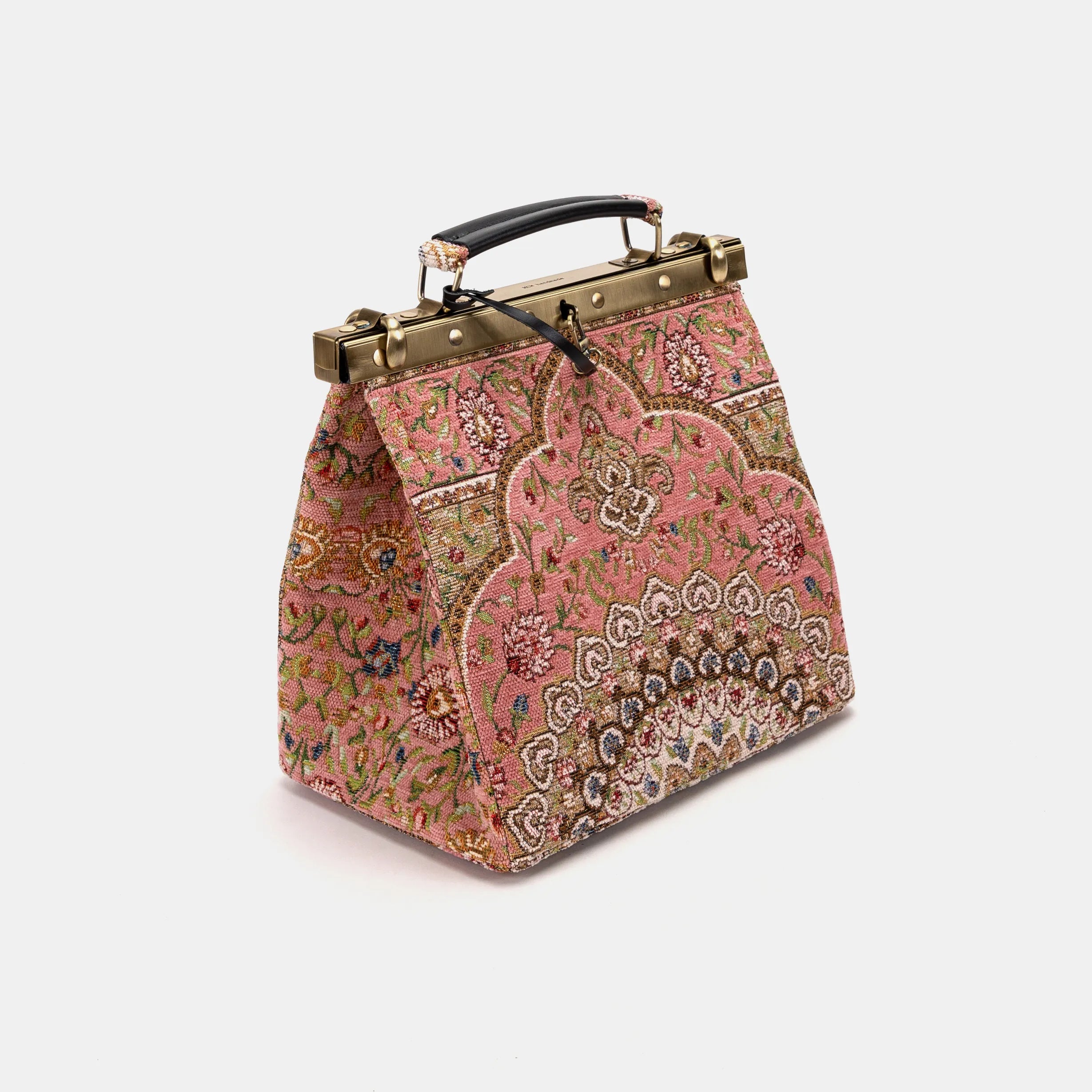 Oriental Pink Cecile Carpet Purse Gladstone Bag of America side