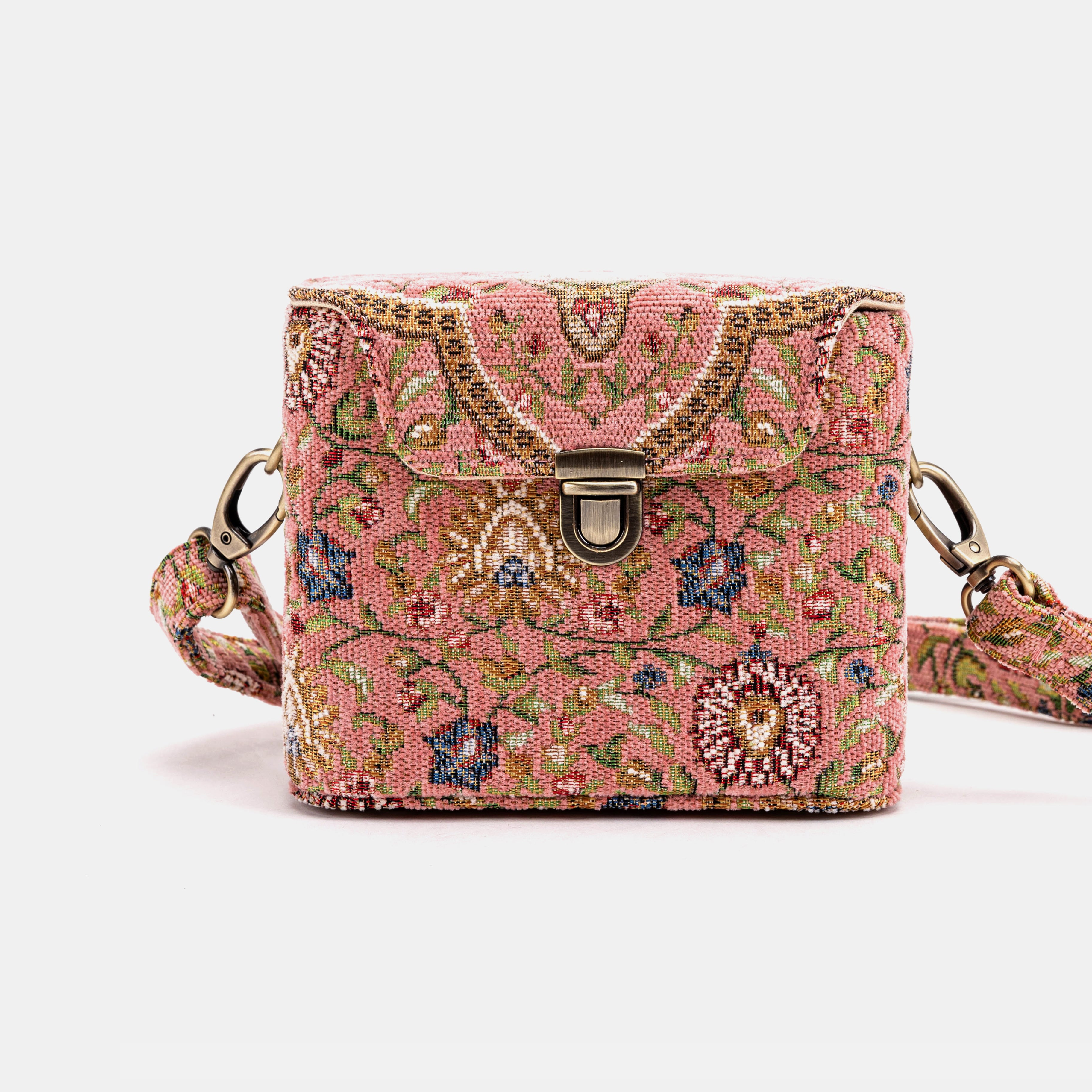 Oriental Pink Emma Small Train Case Crossbody of America main