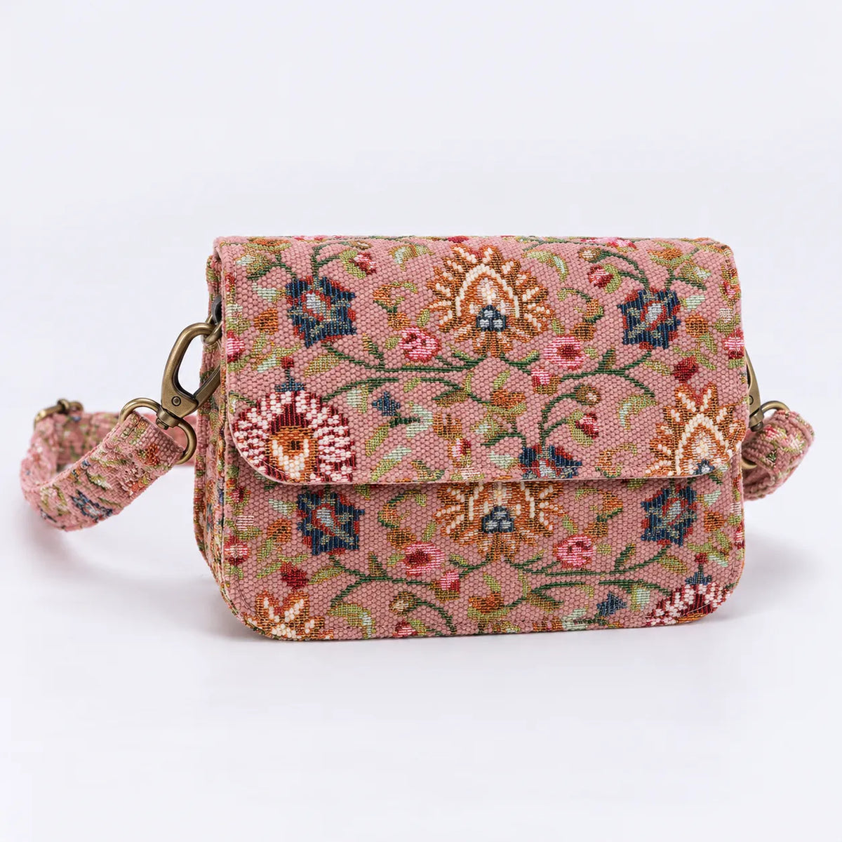 Oriental Pink Flap Crossbody Bag of America front