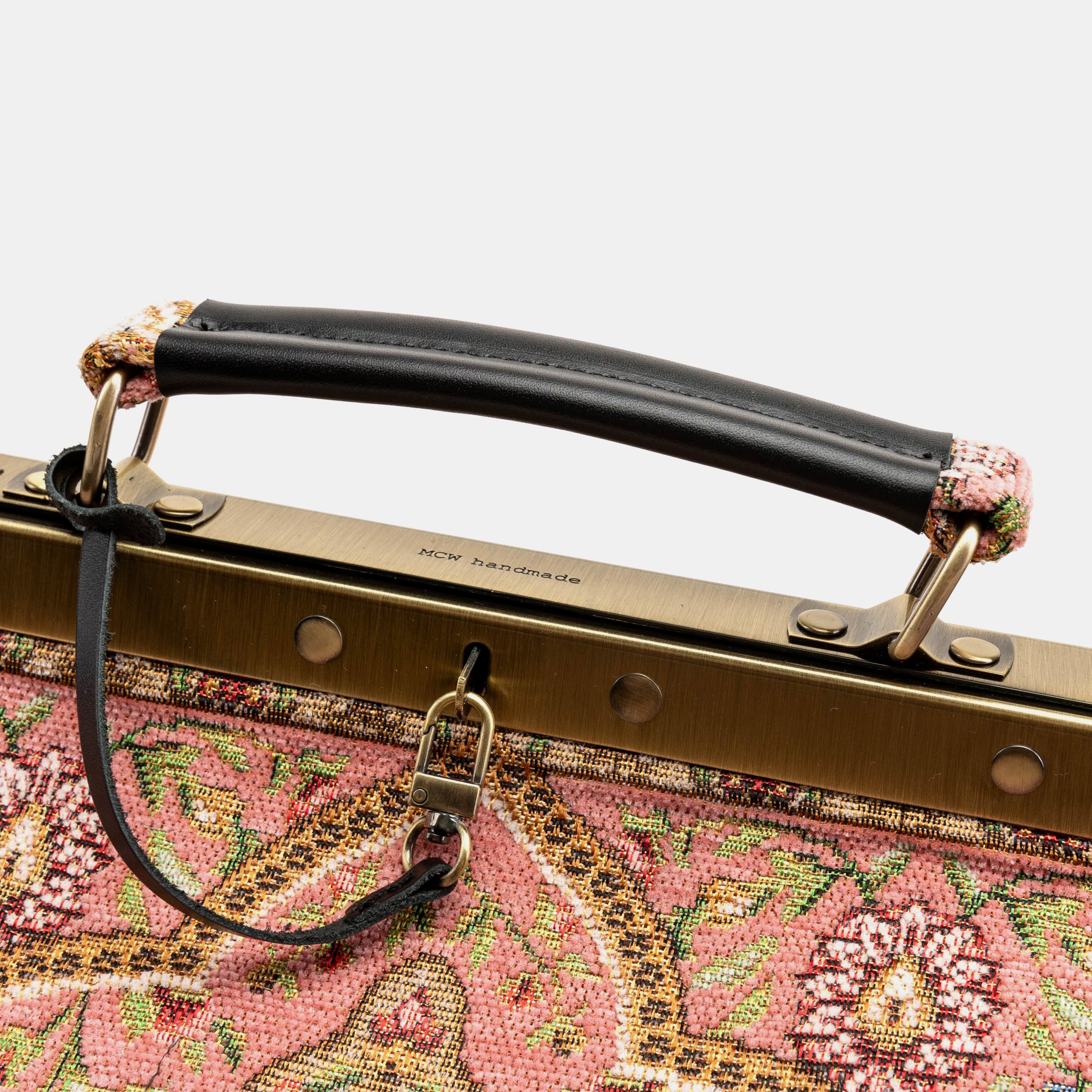 Oriental Pink Genevieve Carpet Gladstone Bag of America logo