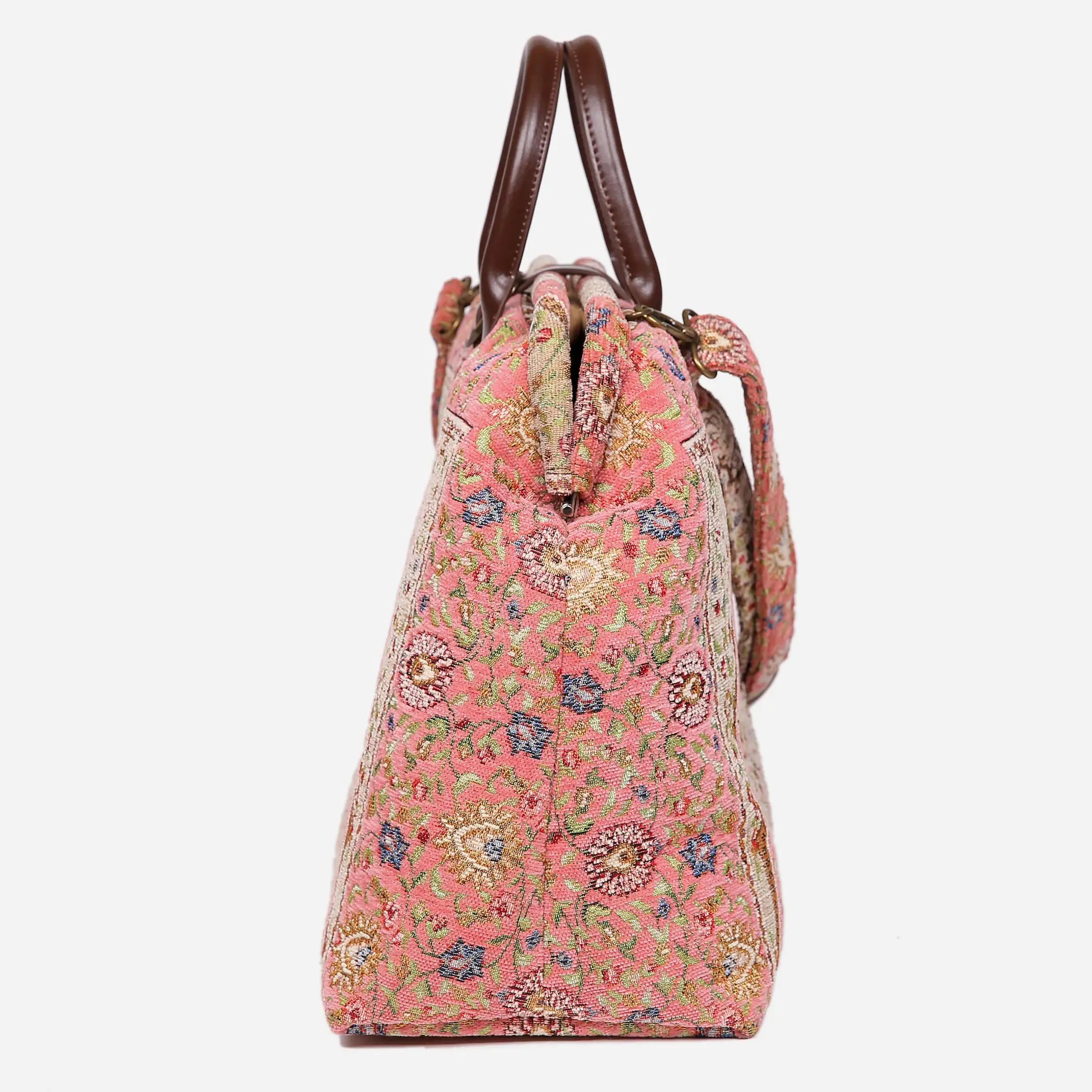 Oriental Pink Mary Poppins Weekender Carpetbag of America side